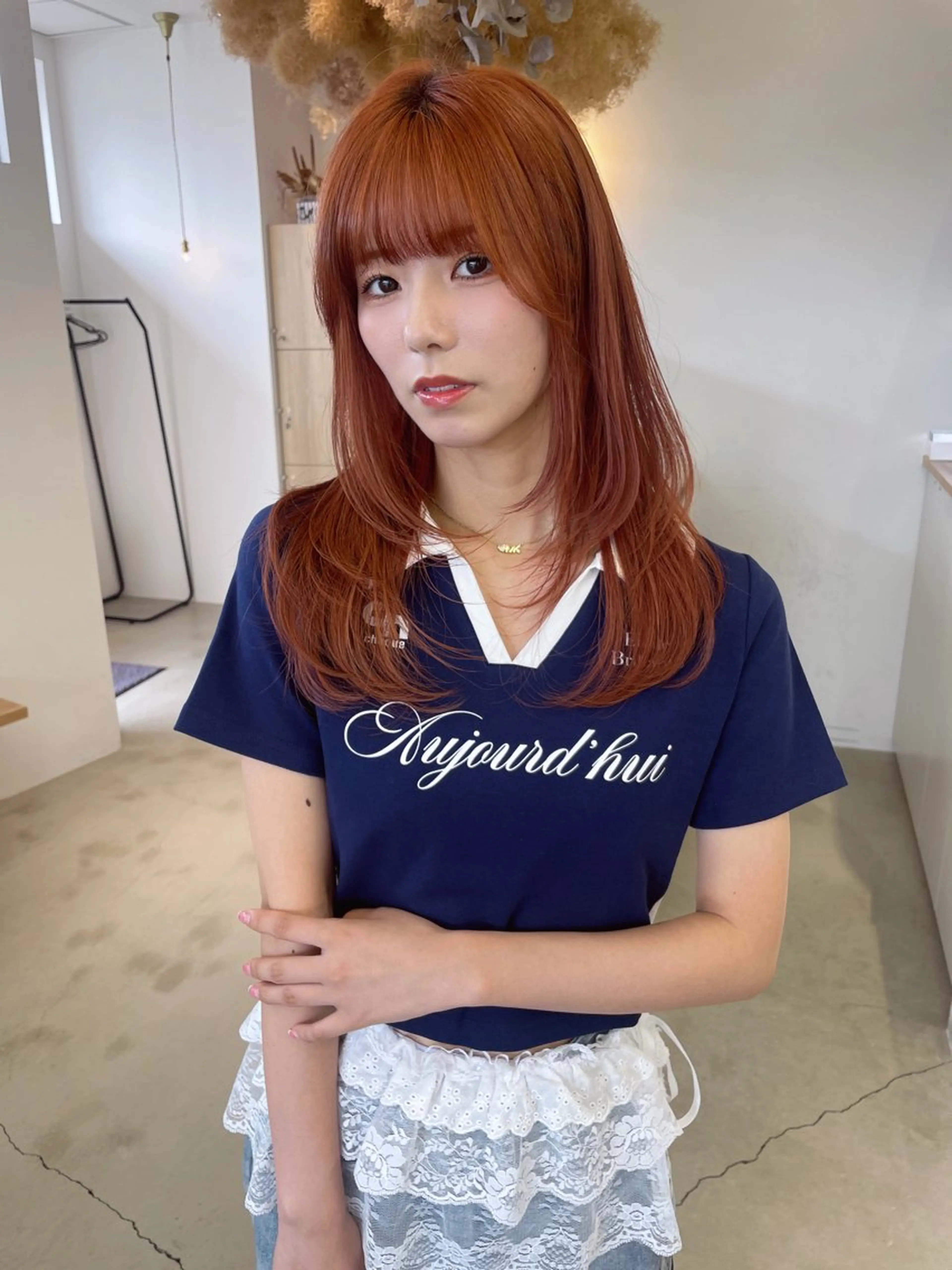 ロング カラー カット ヘアカラー トリートメント kana/ ブリーチ/暖色のヘアスタイル