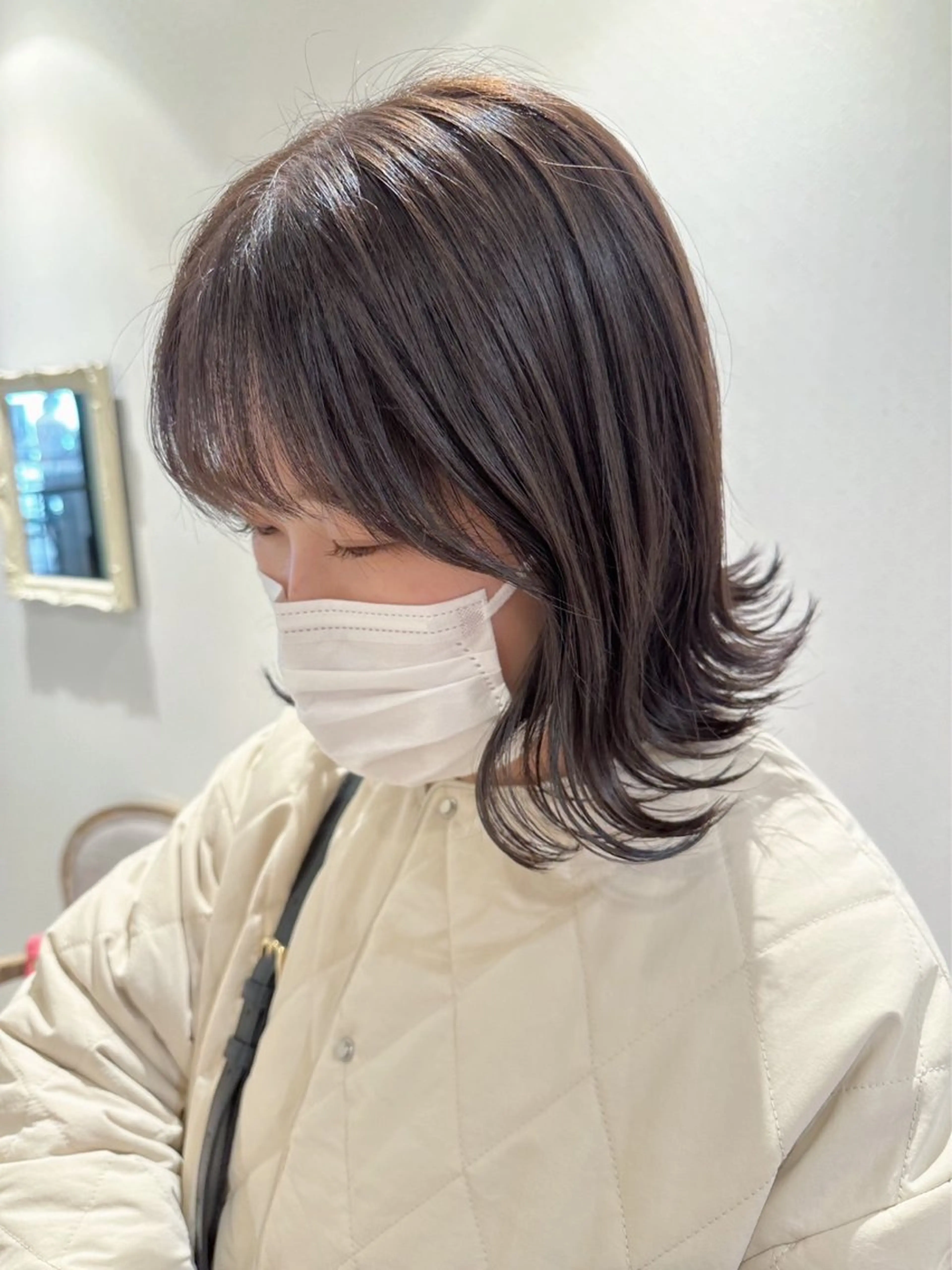 ミディアム カラー ヘアカラー NaVIユウジ ブリーチカラーのヘアスタイル