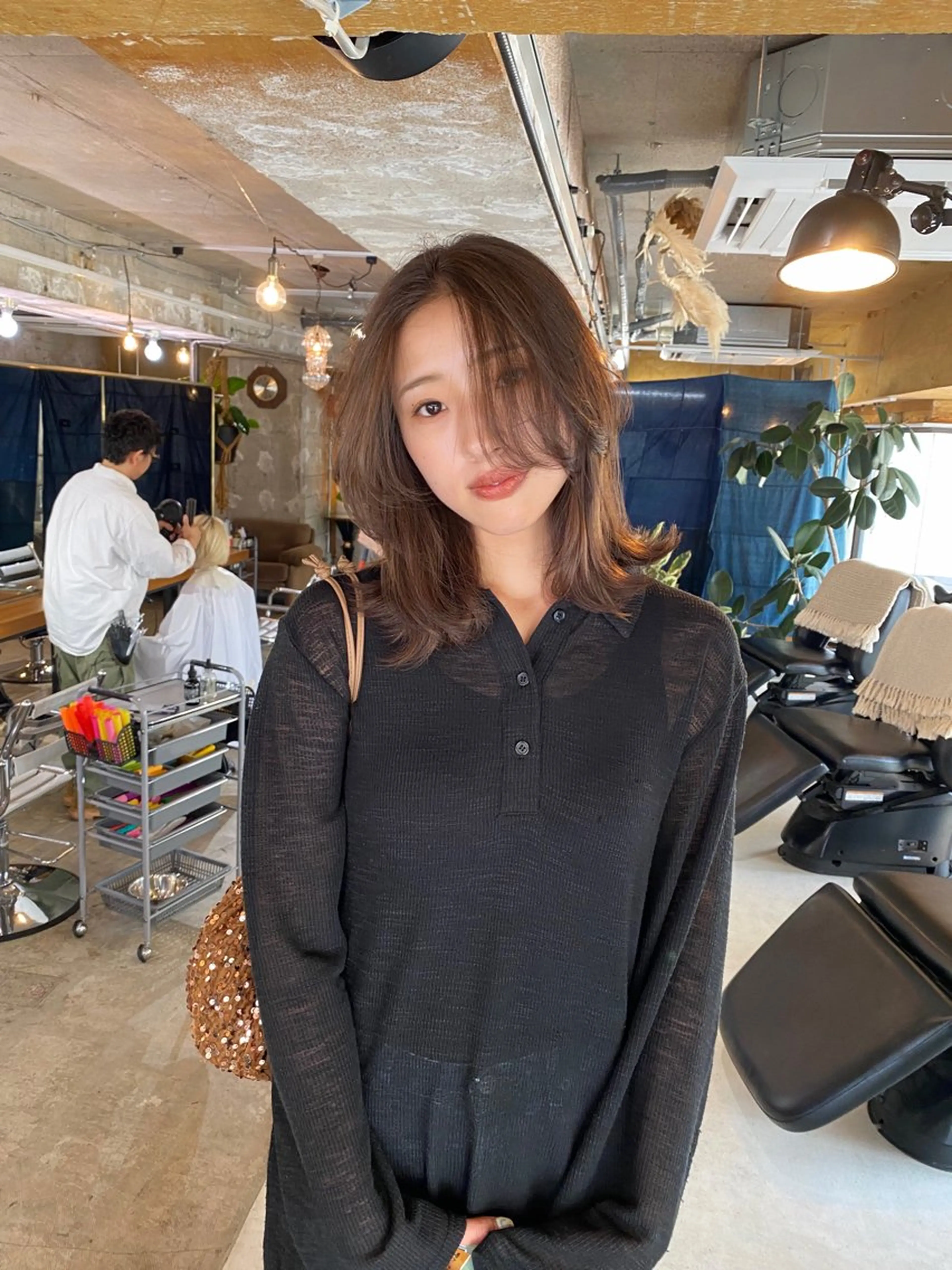 ミディアム カラー ブラウンカラー 透明感カラー GATTACA所属・KEI gattacaのヘアスタイル