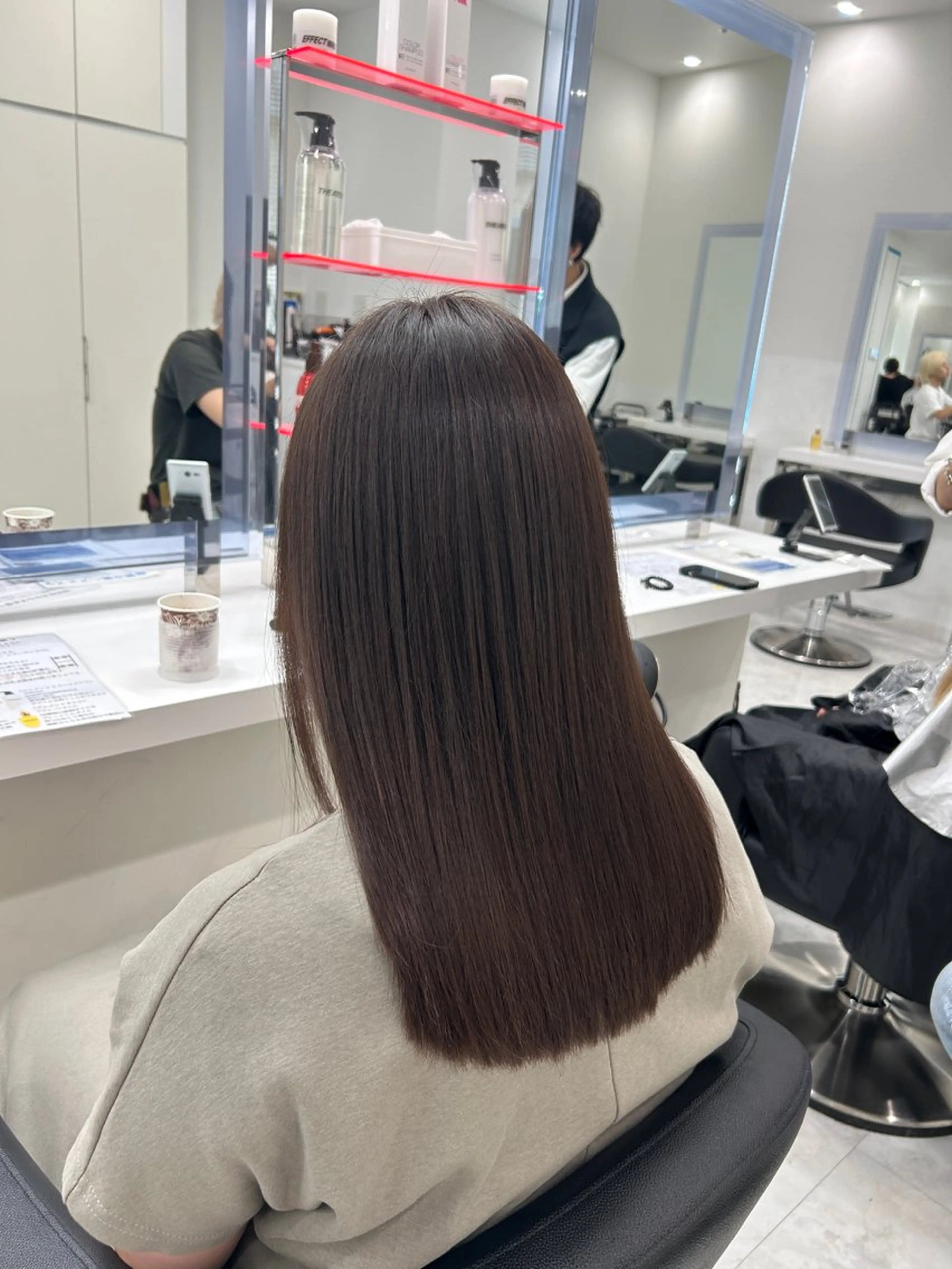 ロング カラー ヘアアレンジ ブラウンカラー 透明感カラー 透明感ブラウン✖️ 暗髪カラーHoutoのヘアスタイル