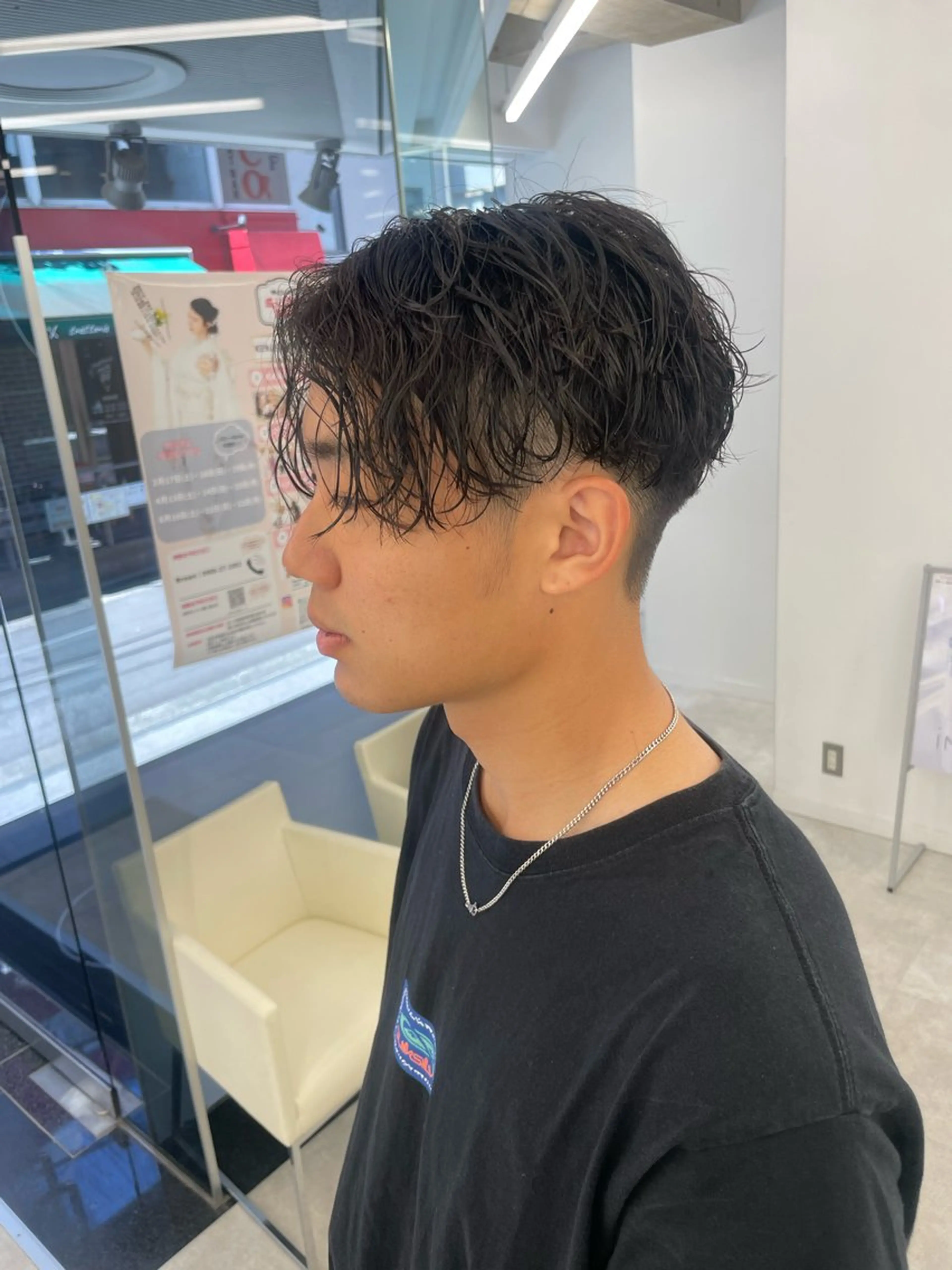 ショート パーマ メンズ メンズパーマ スパイラルパーマ カット パーマ トリートメント 【Brown】おじま のぞみのヘアスタイル