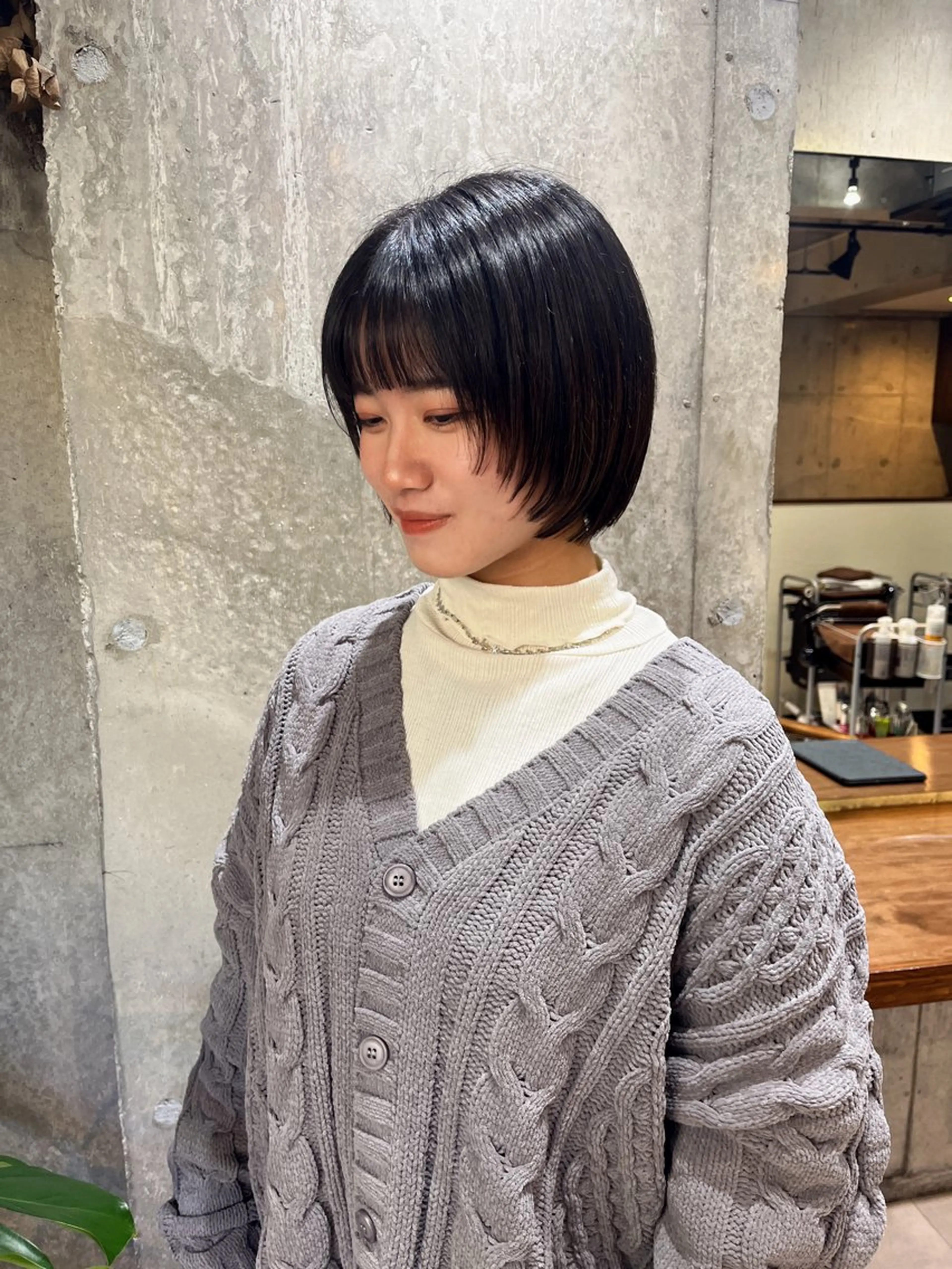 ショート ボブ 顔周りカット レイヤーカット ウルフカット ウルフレイヤー mizo /ケアカラー/登戸のヘアスタイル