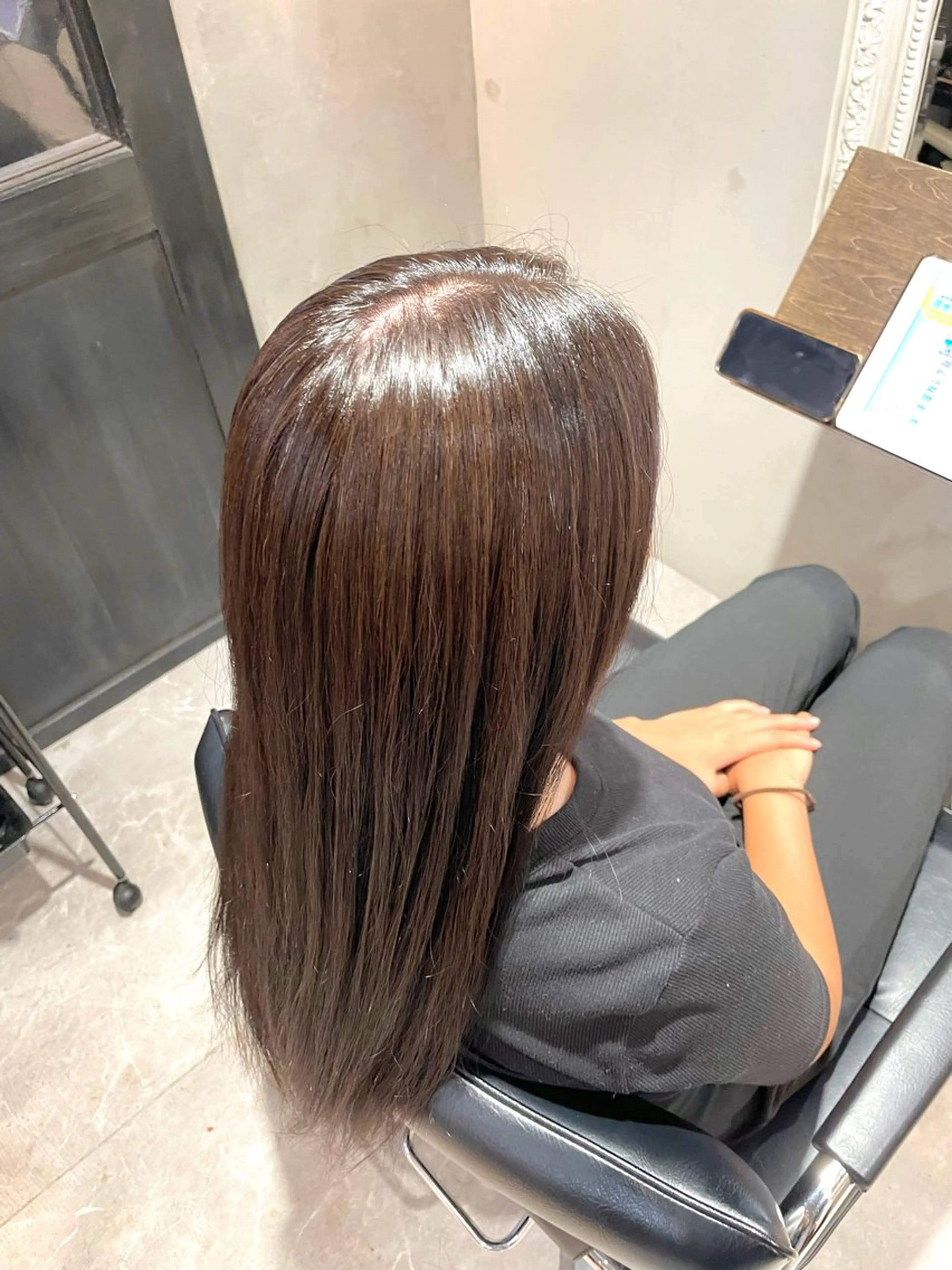 ロング カラー アッシュ アッシュブラウン ブラウンカラー ヘアカラー ヘッドスパ ✨メンズ縮毛モデル 募集✨イブキのヘアスタイル