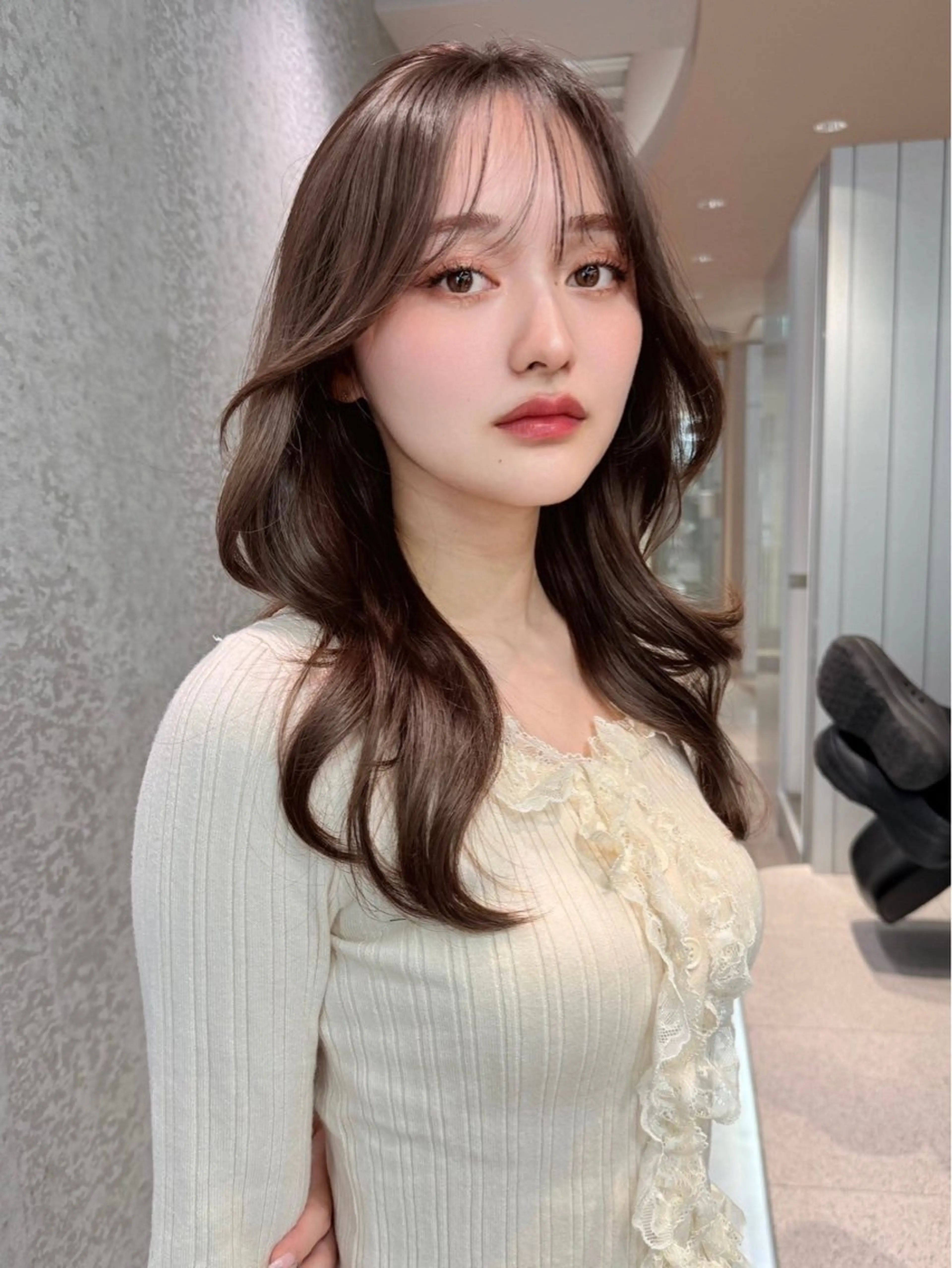 ロング カラー ヘアアレンジ カット ヘアカラー トリートメント ヘアセット 🇰🇷韓国ヘア 髪質改善yamatoのヘアスタイル