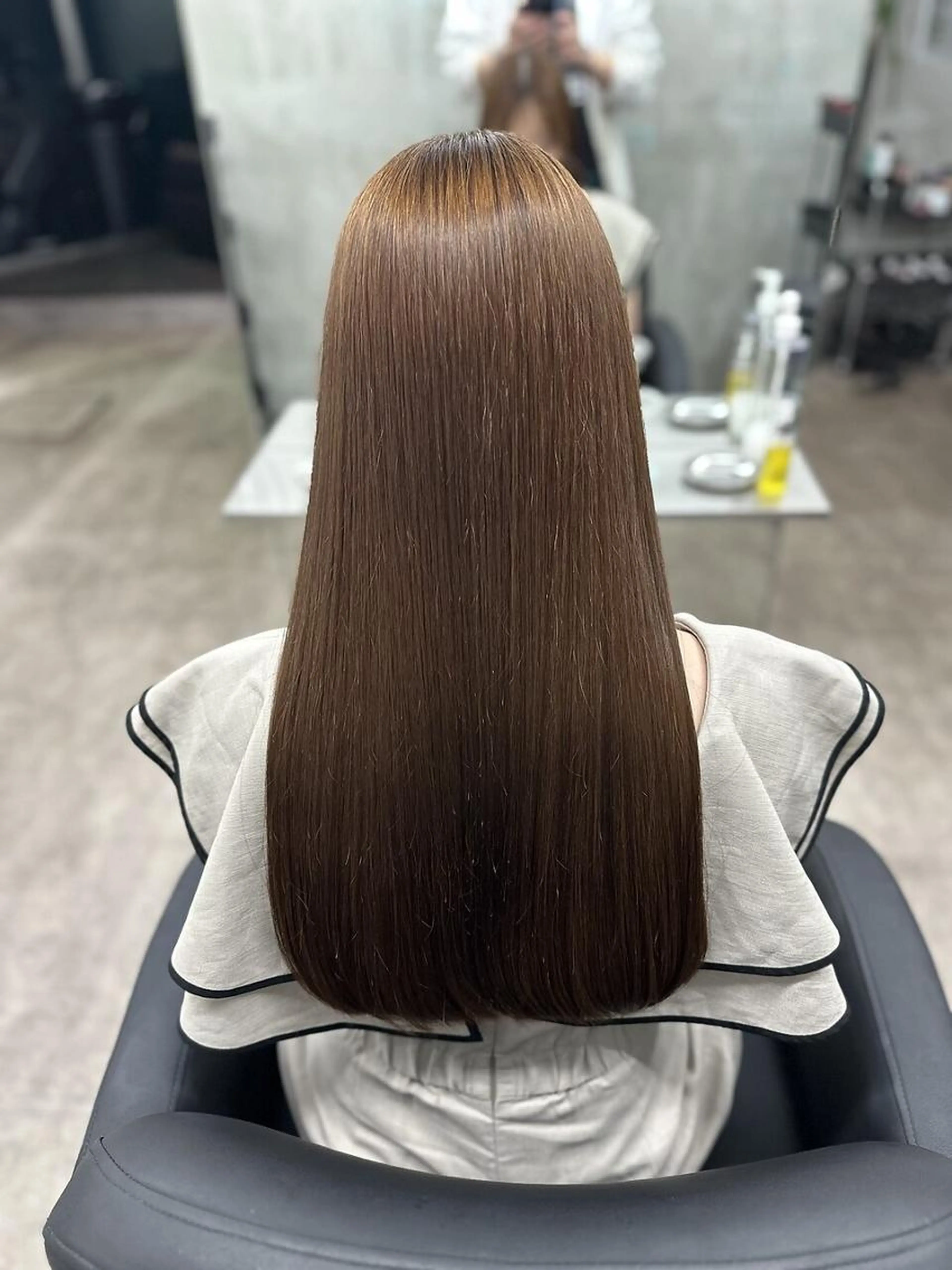 【⭐️髪質改善+縮毛矯正⭐️】カット&カラー&髪が硬くならない次世代髪質改善シルク縮毛矯正&超音波アイロンTRの写真