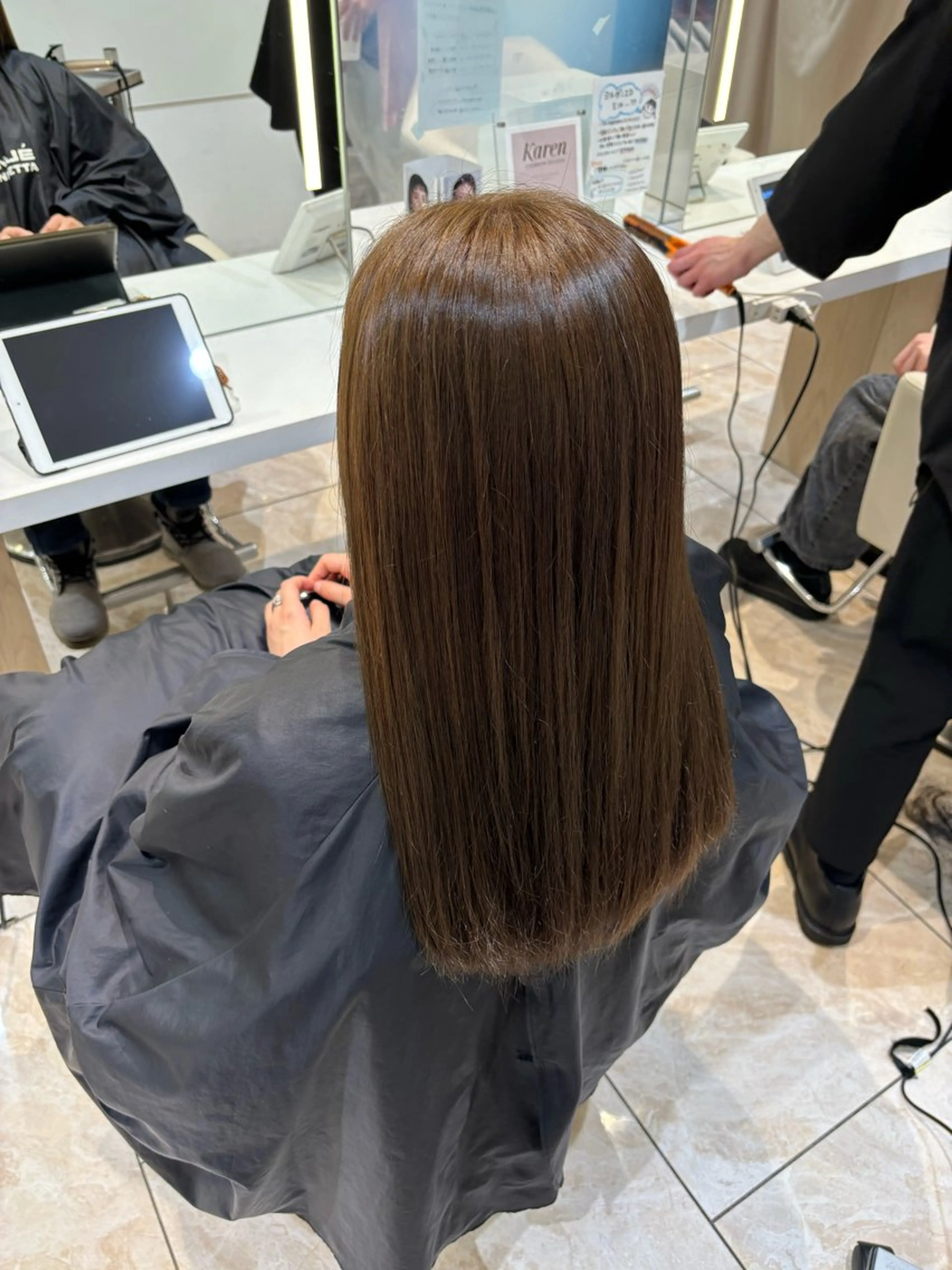 ロング カラー ベージュカラー オリーブベージュ ヘアカラー miho‪𓂃 ANNETTAのヘアスタイル