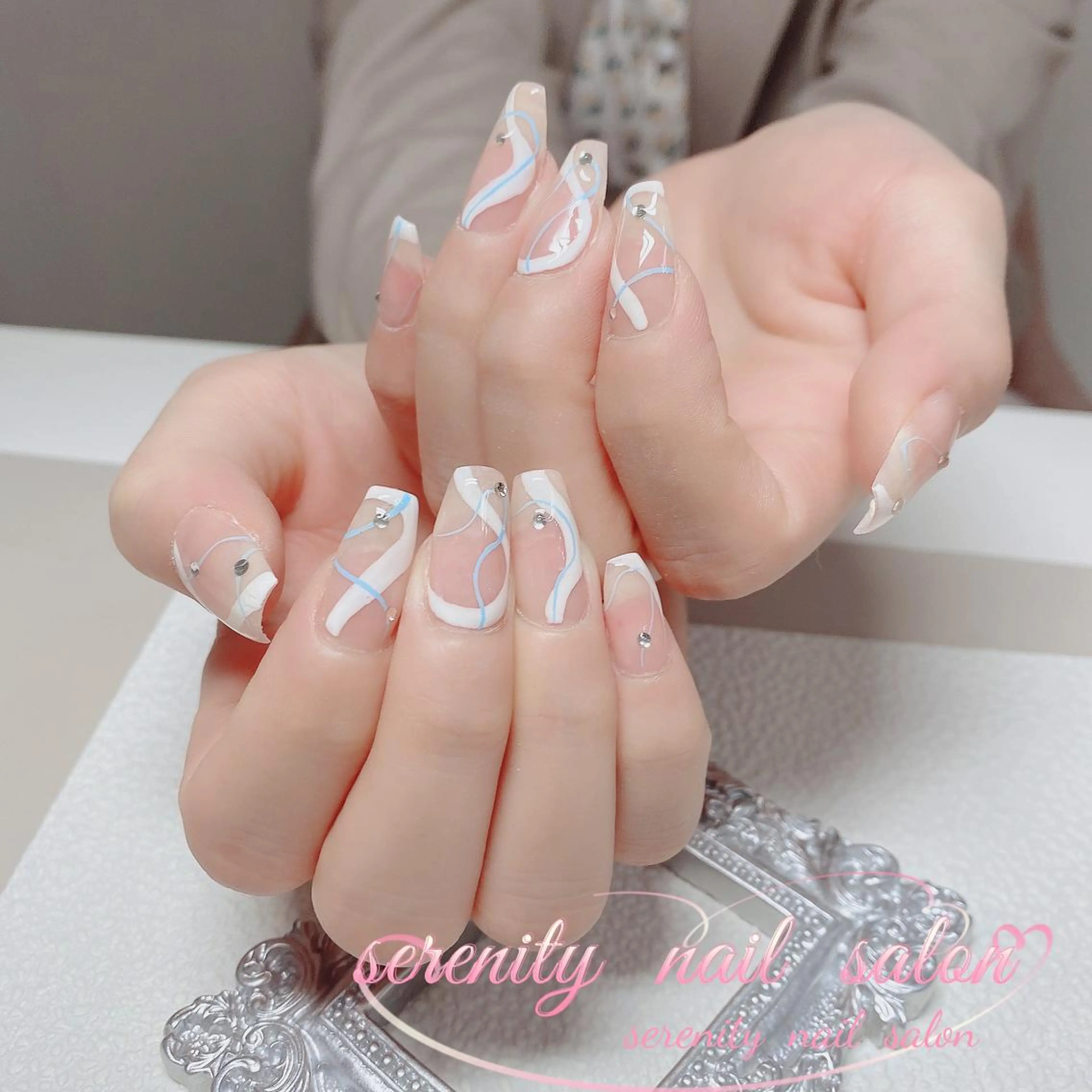 ネイル ハンドネイル ハンドケア ✨Serenity ワンホンネイルのネイルデザイン