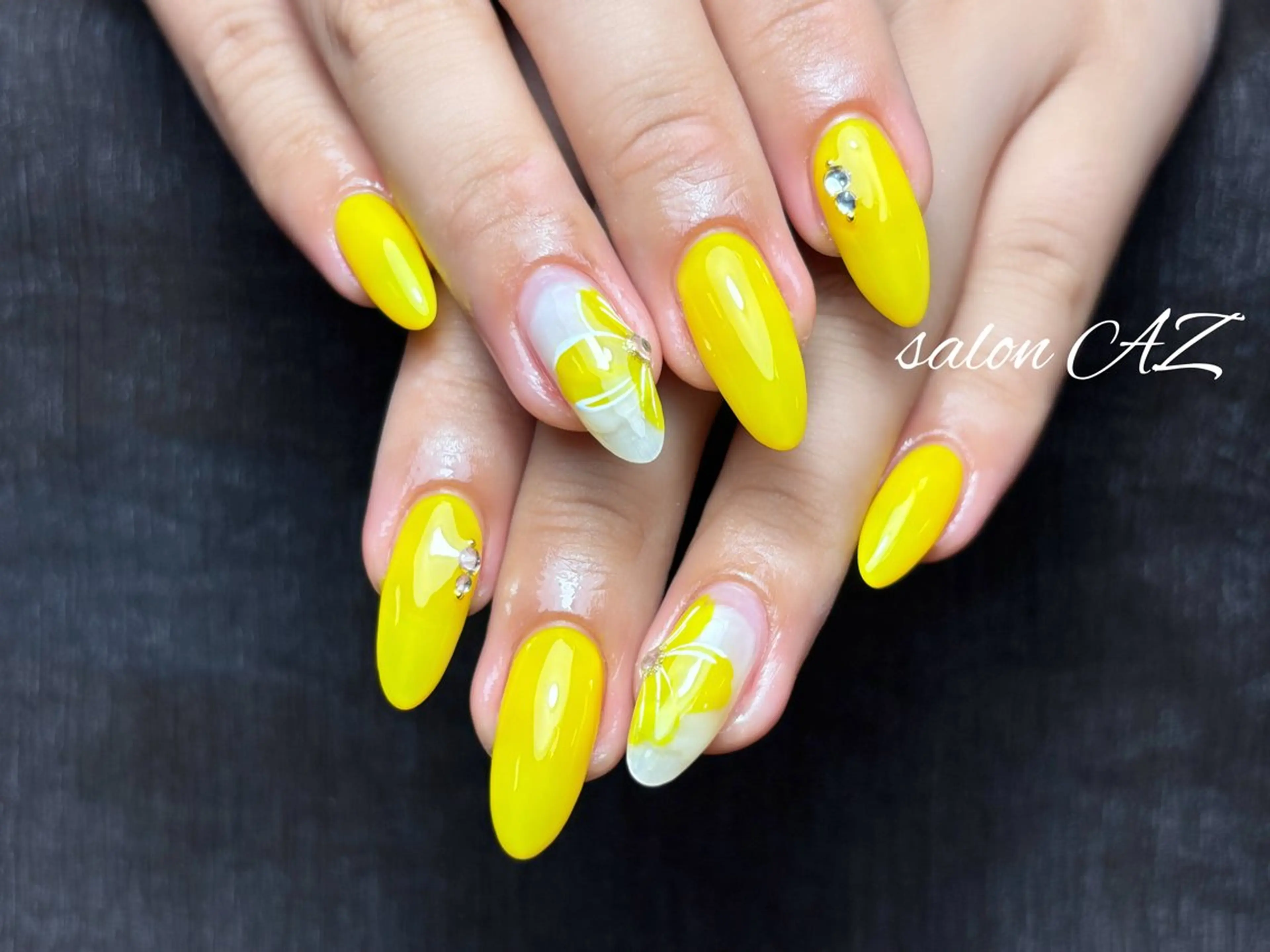 ネイル 桜ネイル 長さ出し フットネイル フレンチネイル ジェルネイル salon AZのネイルデザイン