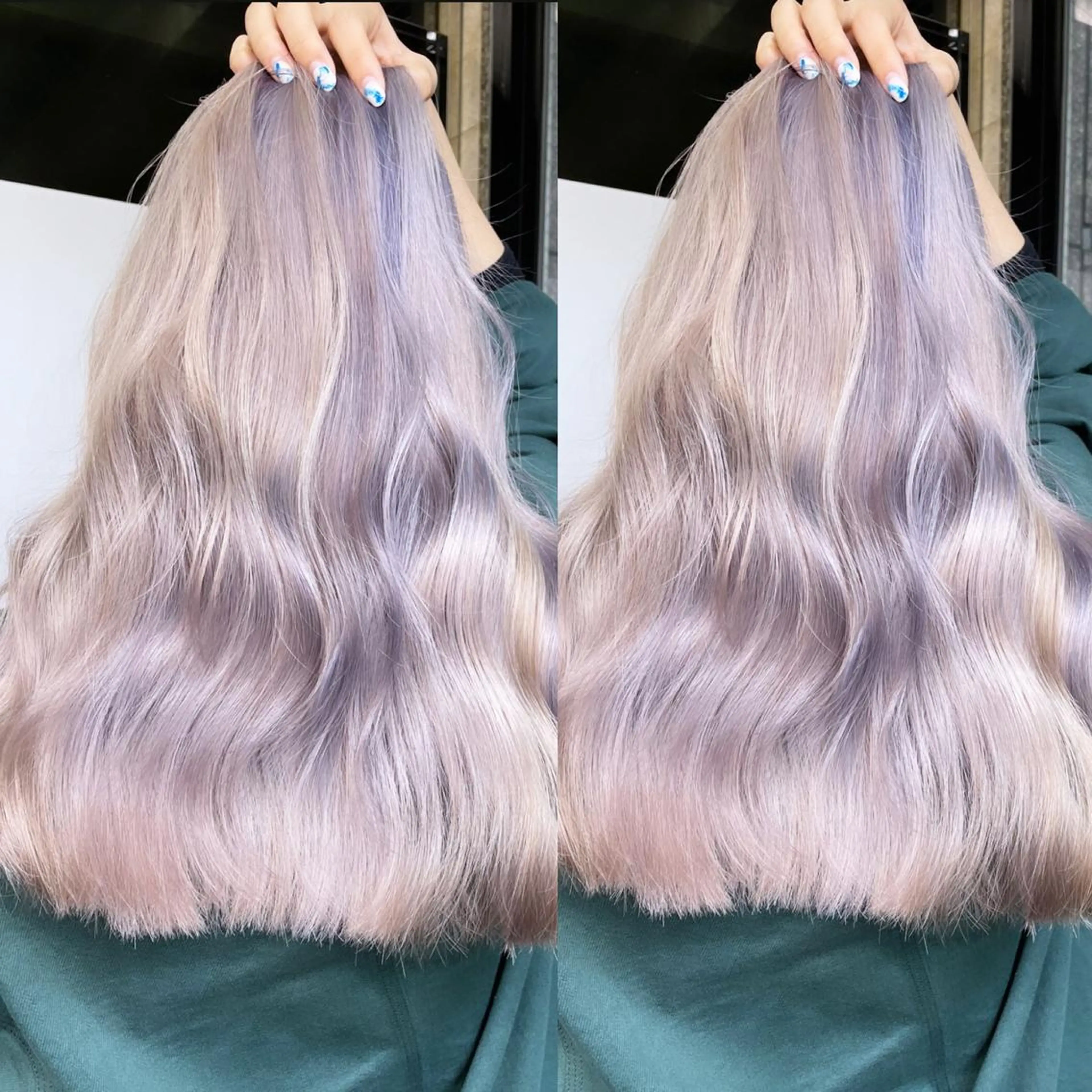 ロング カラー ブリーチ ハイトーンカラー ヘアカラー トリートメント ヘアセット 色気グレージュ 🤍kosuke🤍のヘアスタイル