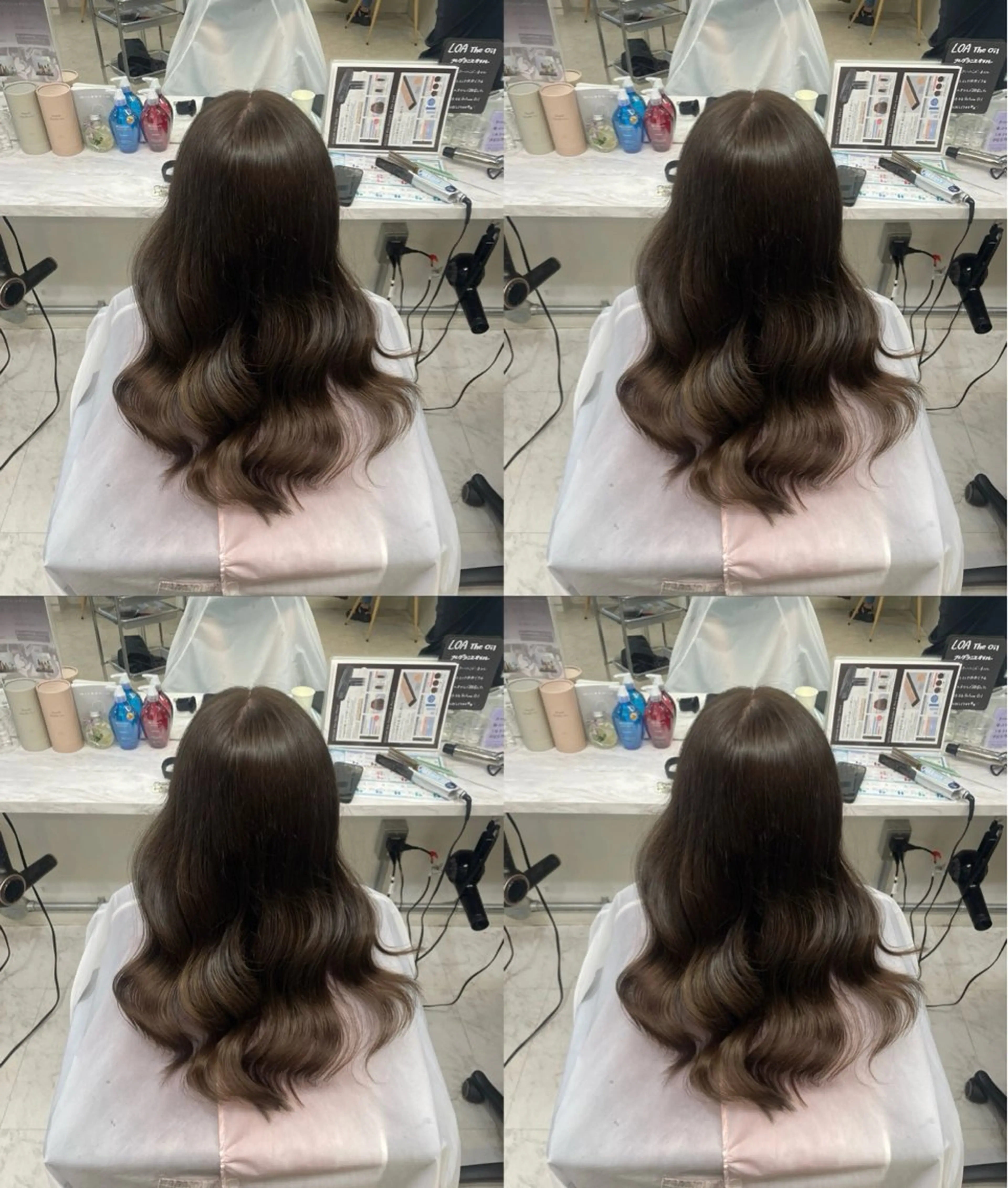 ロング カラー ヘアカラー エクステ 💗韓国風シール エクステあおい💗のヘアスタイル