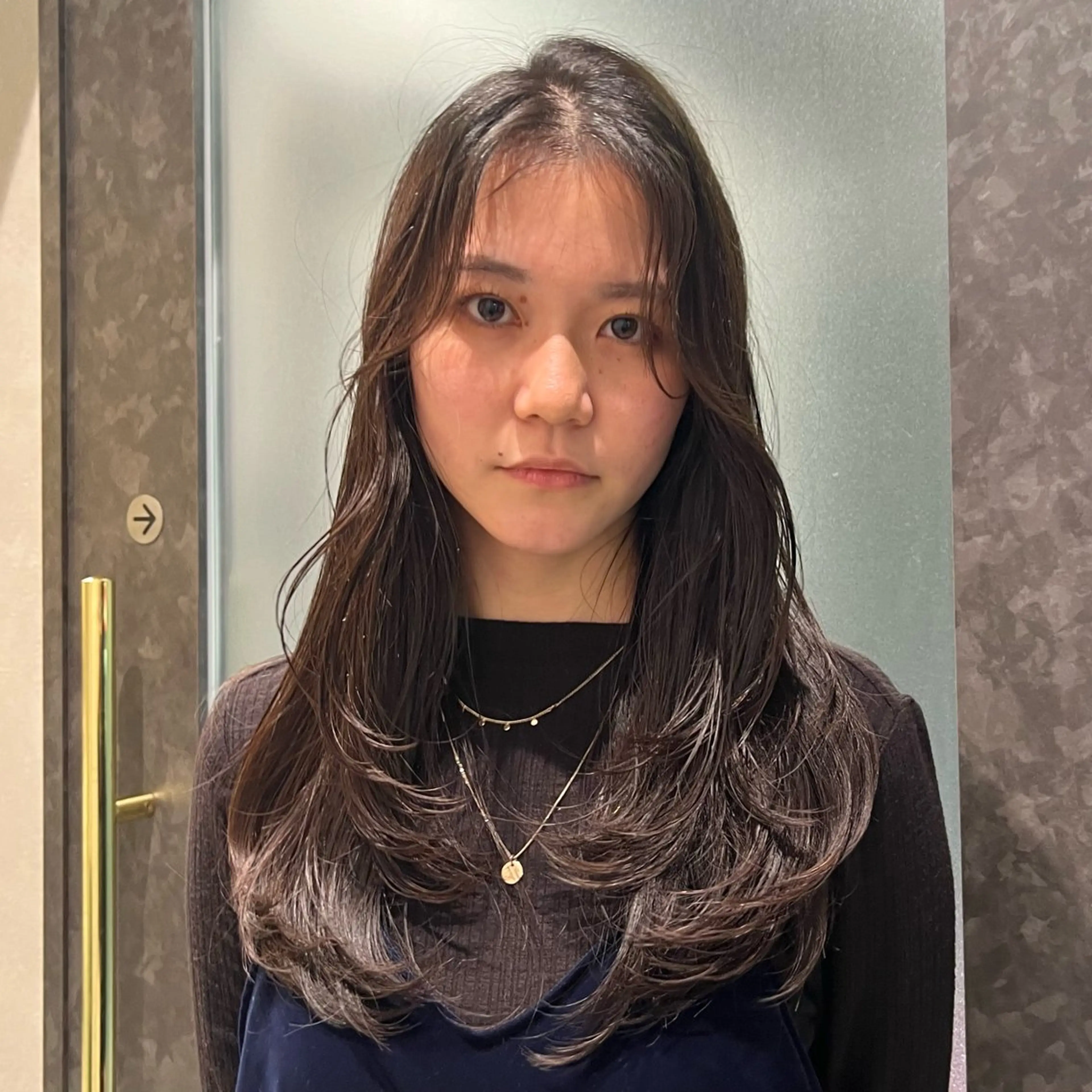 ロング ヘアカラー トリートメント ヘアセット 韓国風艶カラー 🇰🇷🩶/REIのヘアスタイル