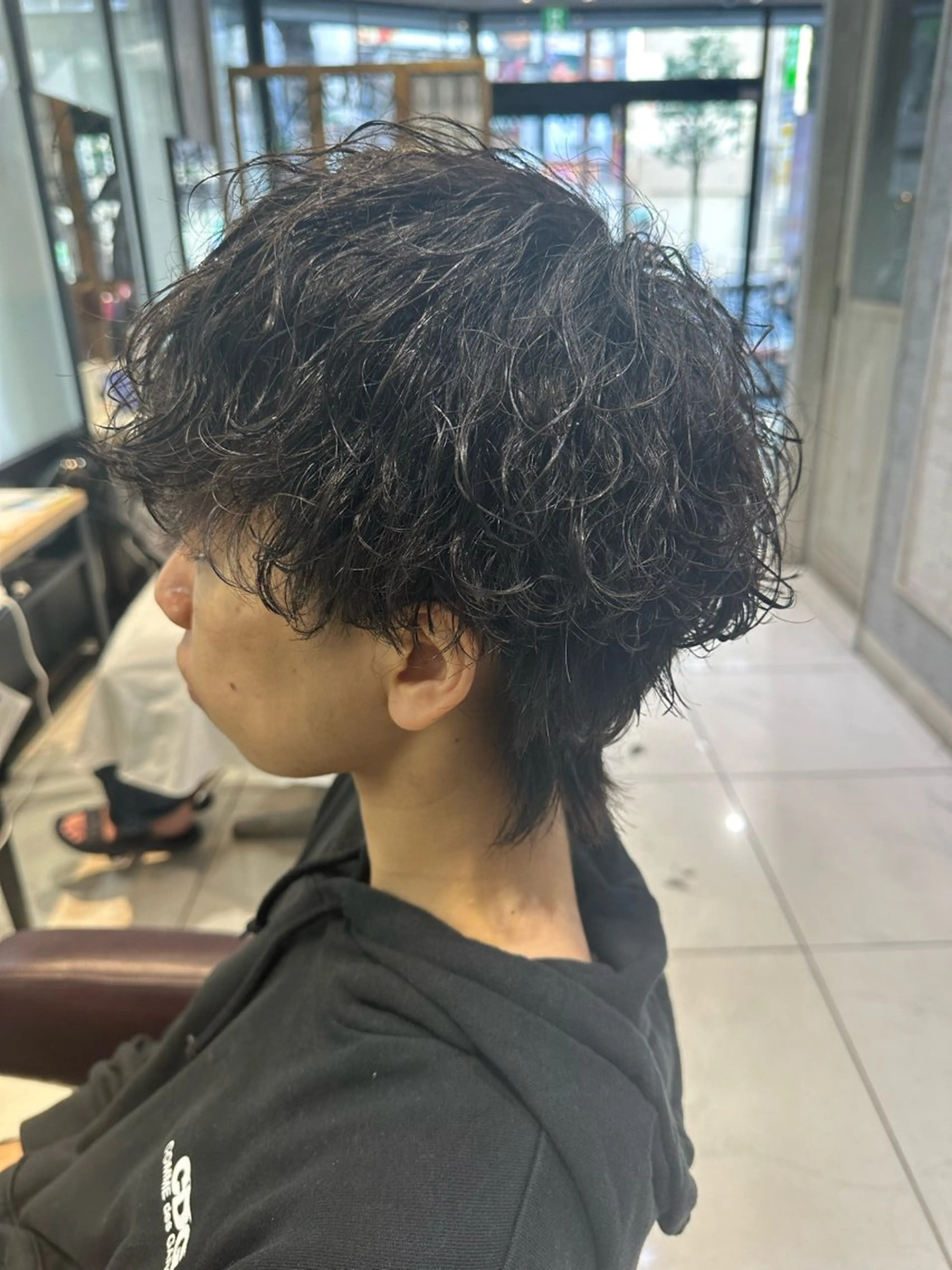 ショート パーマ カット パーマ 髪質改善× ハイライト溝江のヘアスタイル