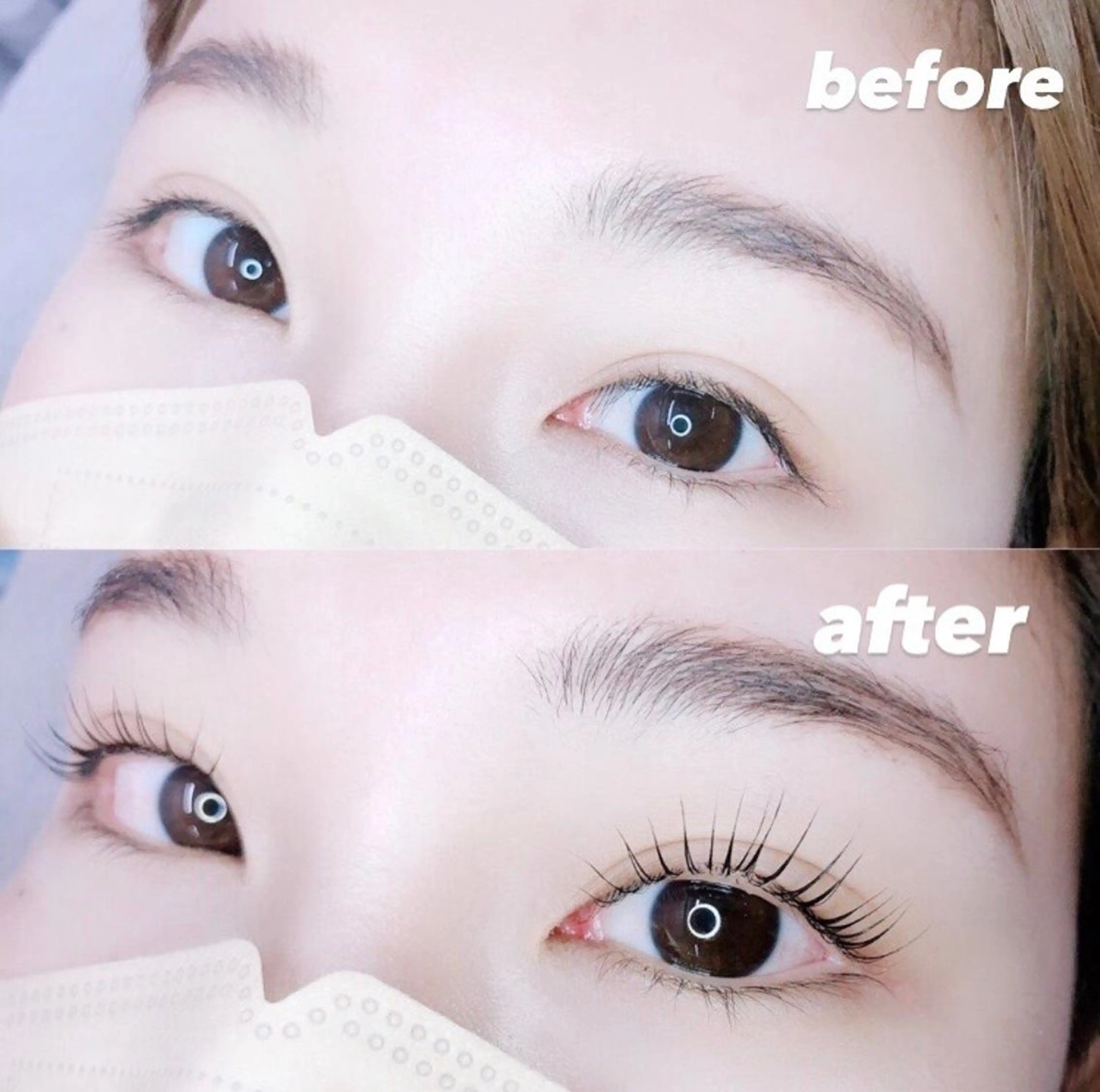 マツエク・マツパ 韓国風マツエク パリジェンヌラッシュリフト まつげパーマ 一重×まつ毛パーマ ワンホンマツエク eyelist 🌼 Mahoのマツエク・マツパデザイン