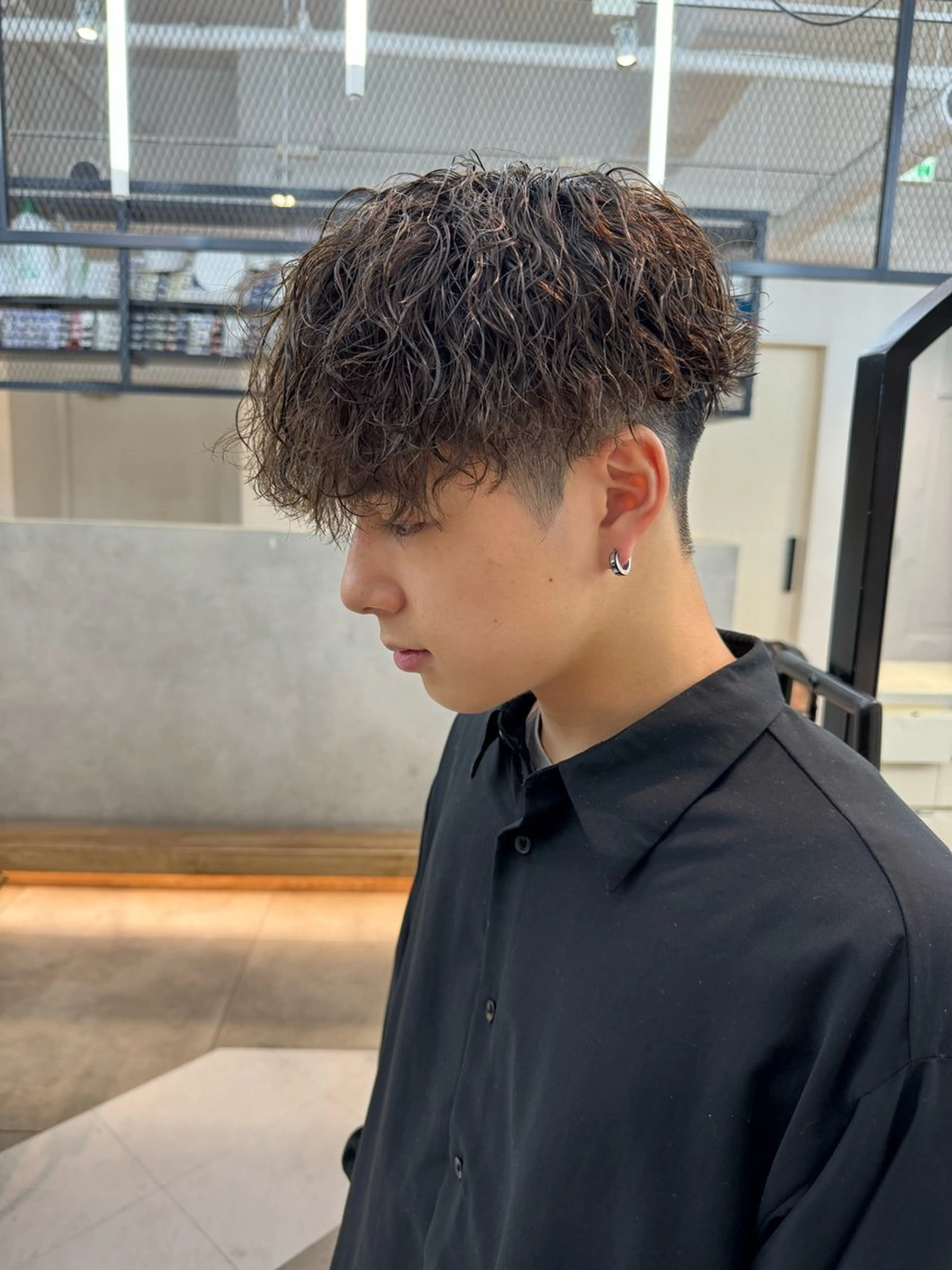 パーマ メンズ カット パーマ 新宿【メンズパーマ】 塩澤太一のヘアスタイル