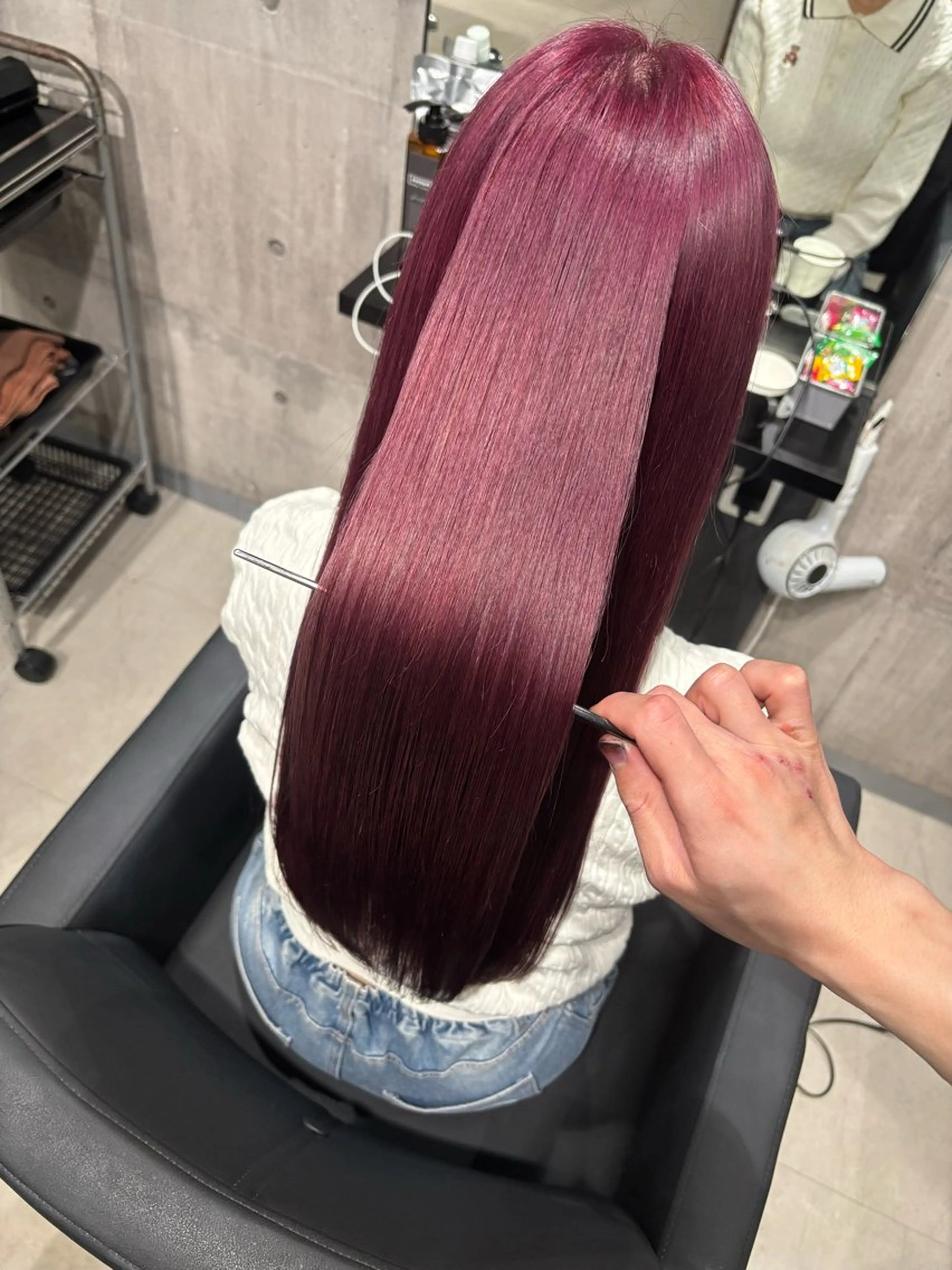 ロング カラー ラベンダーカラー ピンクカラー ピンクラベンダー カット ヘアカラー トリートメント _white【京橋店】所属・_WHITE / KENTOのヘアスタイル