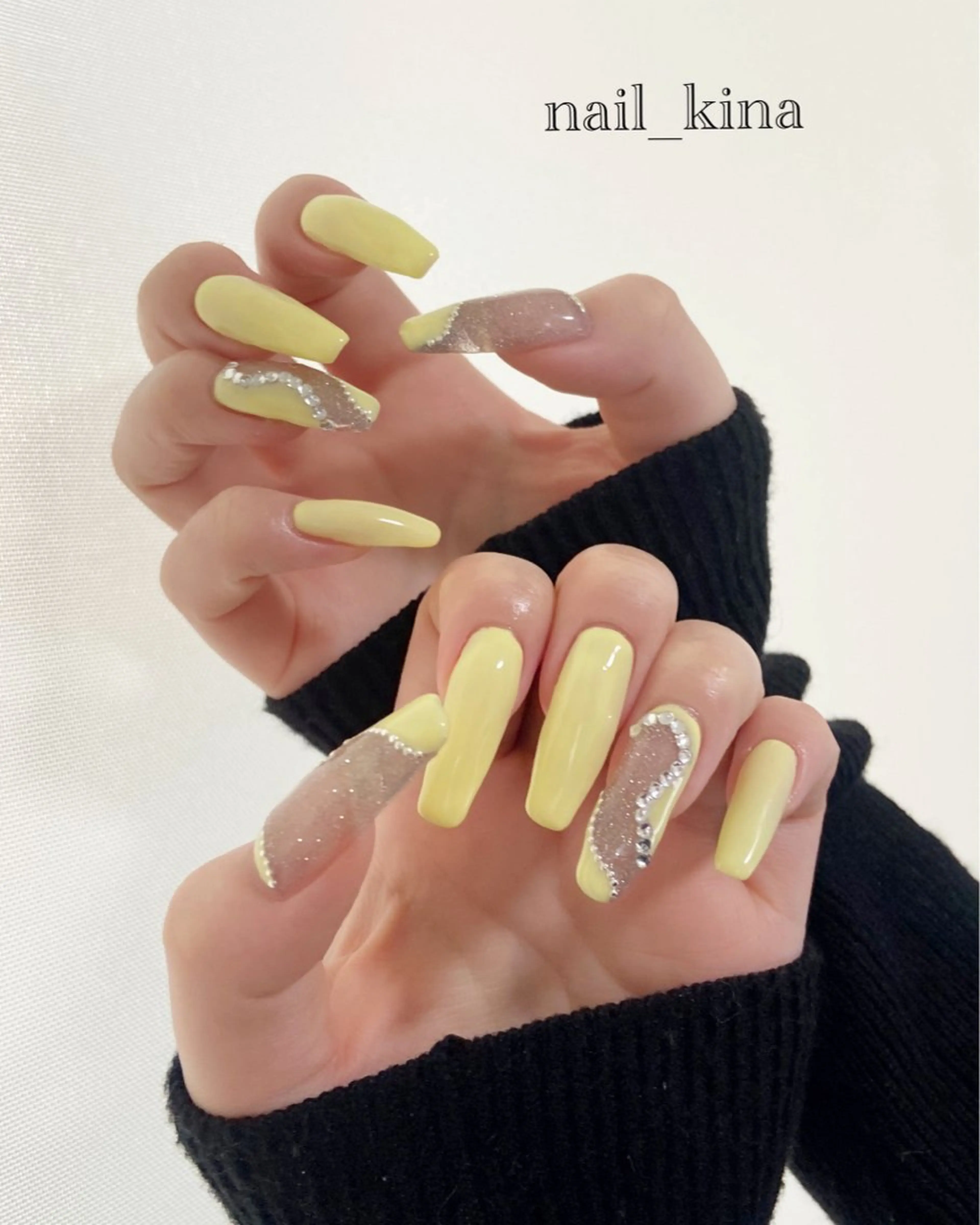 ネイル 春ネイル 黄色 nail_ kinaのネイルデザイン