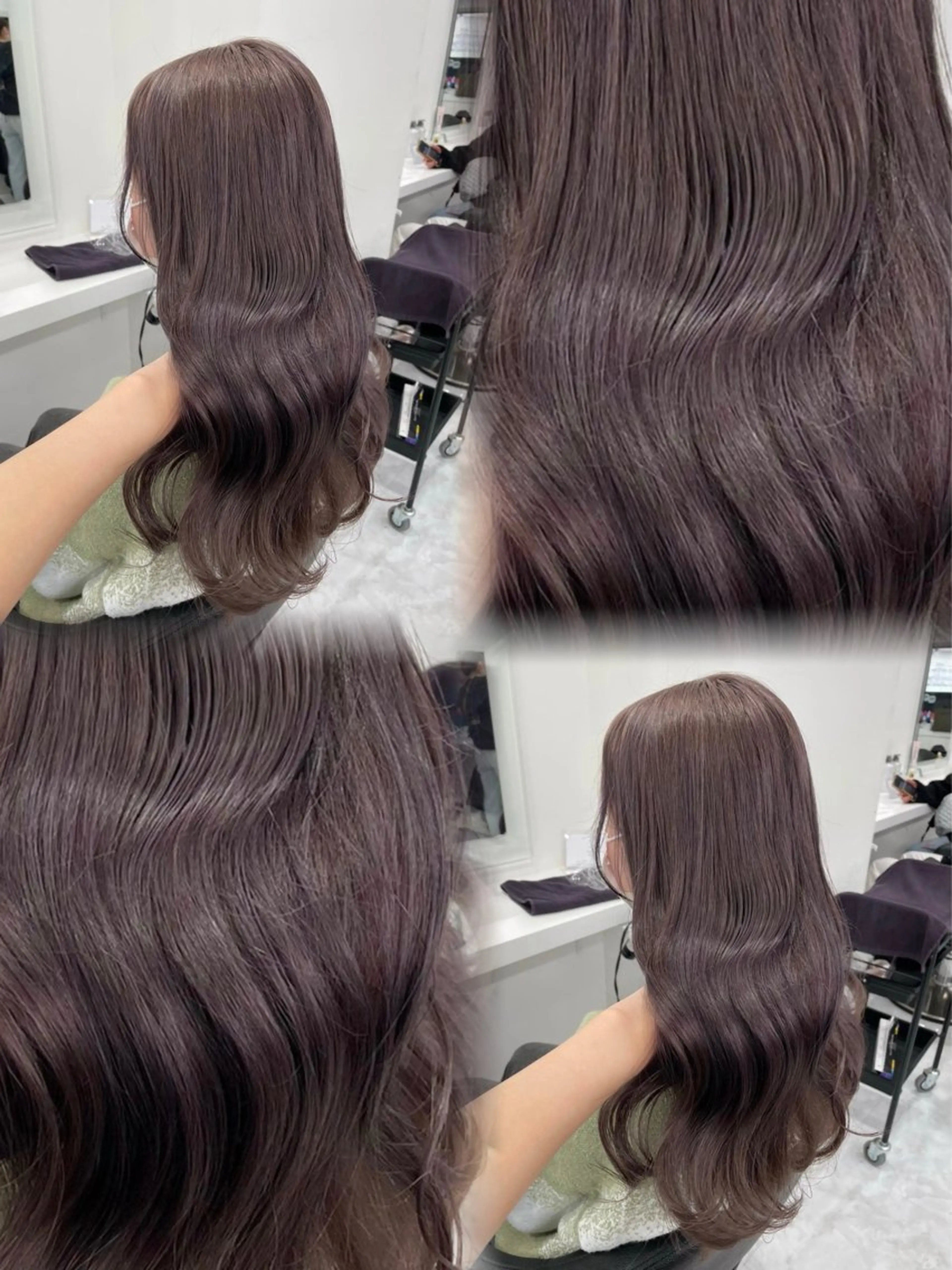 セミロング 透ける透明感カラー 🩶shiho🩶のヘアスタイル