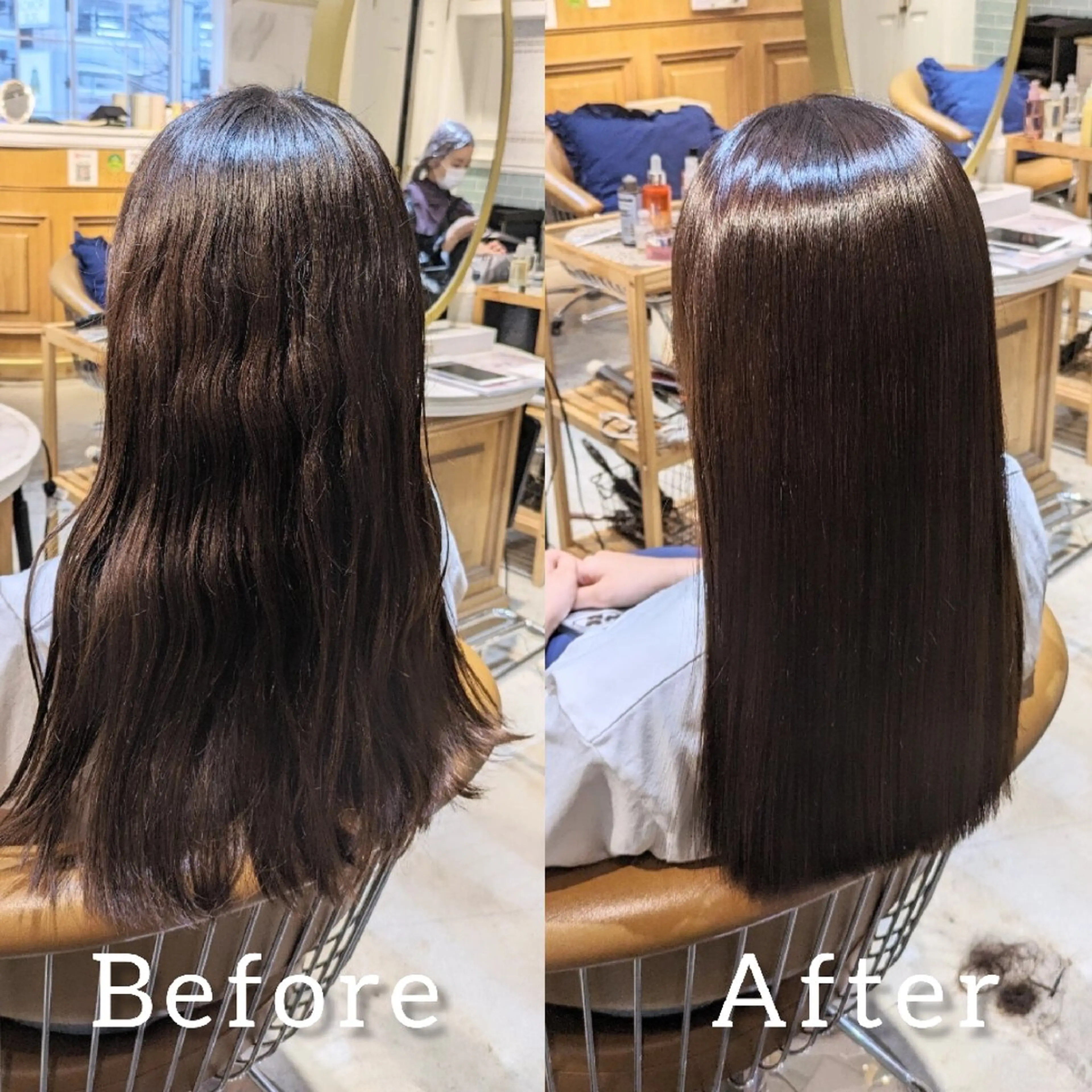 ロング カット ヘアカラー 縮毛矯正 トリートメント 縮毛矯正/レイヤー 💎やまもとちひろのヘアスタイル