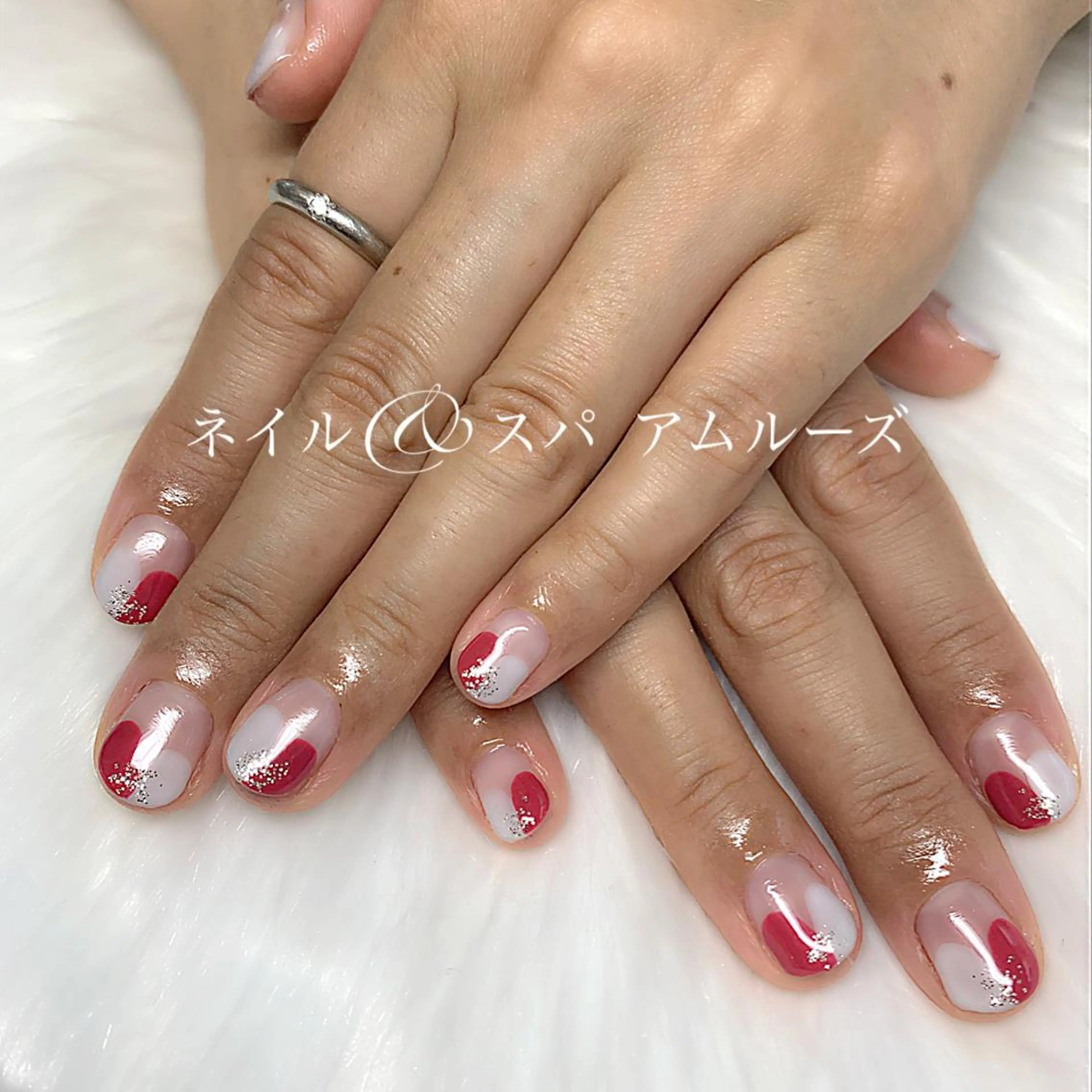 ネイル アートネイル クリアネイル ニュアンスネイル オフィスネイル シンプルネイル Amoureuse KARENのネイルデザイン