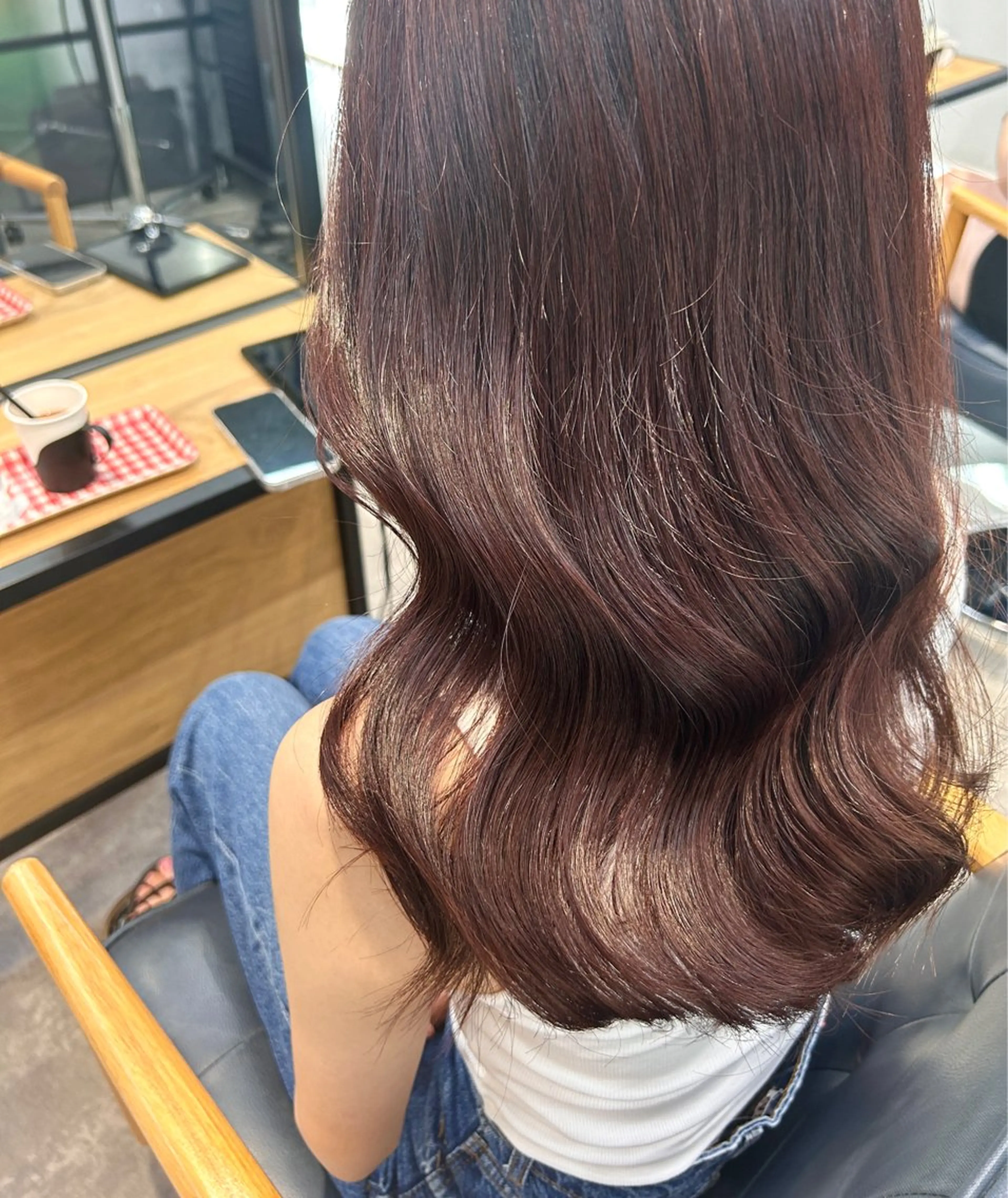 ロング カラー カット ヘアカラー トリートメント newi梅田🫧韓国 ヘア🫧sakiのヘアスタイル