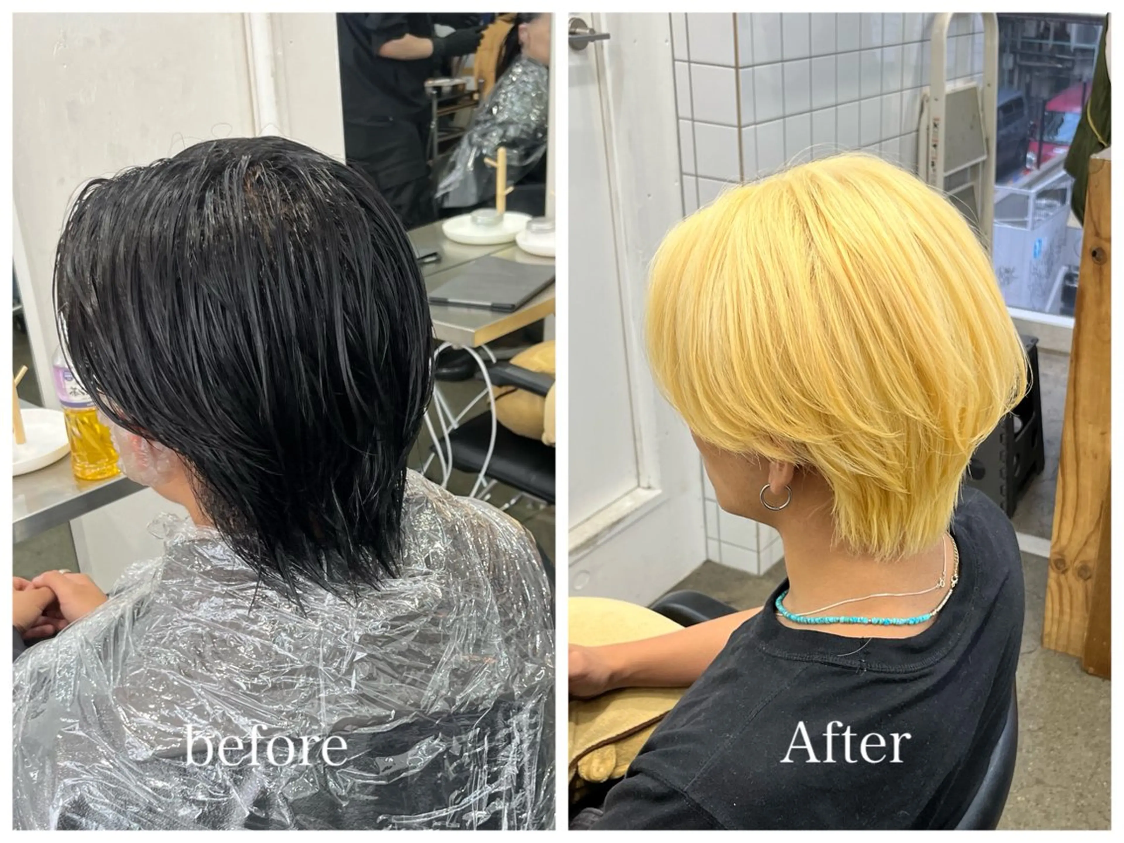 ショート カラー メンズ 抜きっぱなしブロンド ブロンド ヘアカラー トリートメント 新宿 似合わせカラー HINAのヘアスタイル