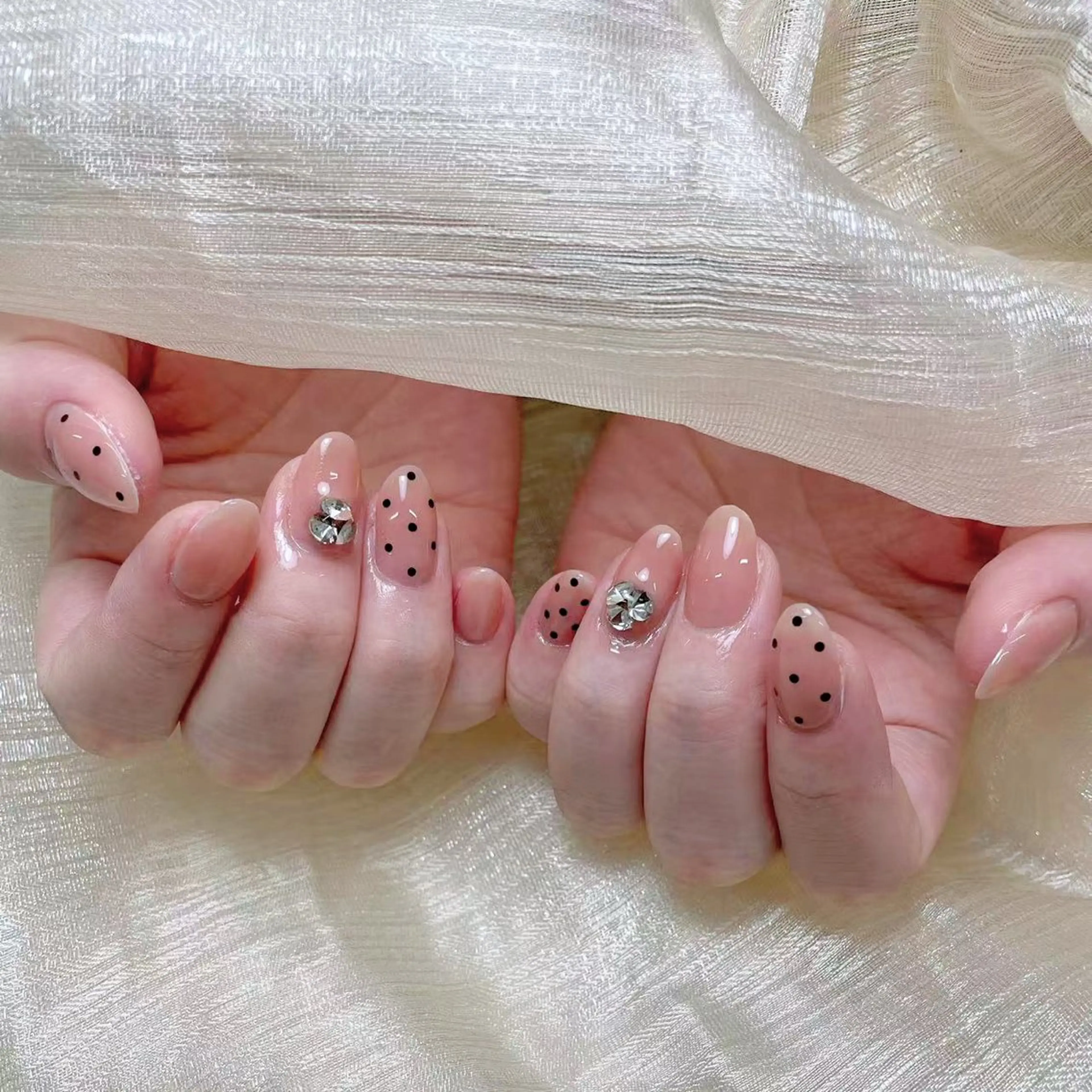 ネイル アートネイル フットネイル フレンチネイル ジェルネイル ガラスフレンチ ハンドネイル Mimo beau ty   salonのネイルデザイン