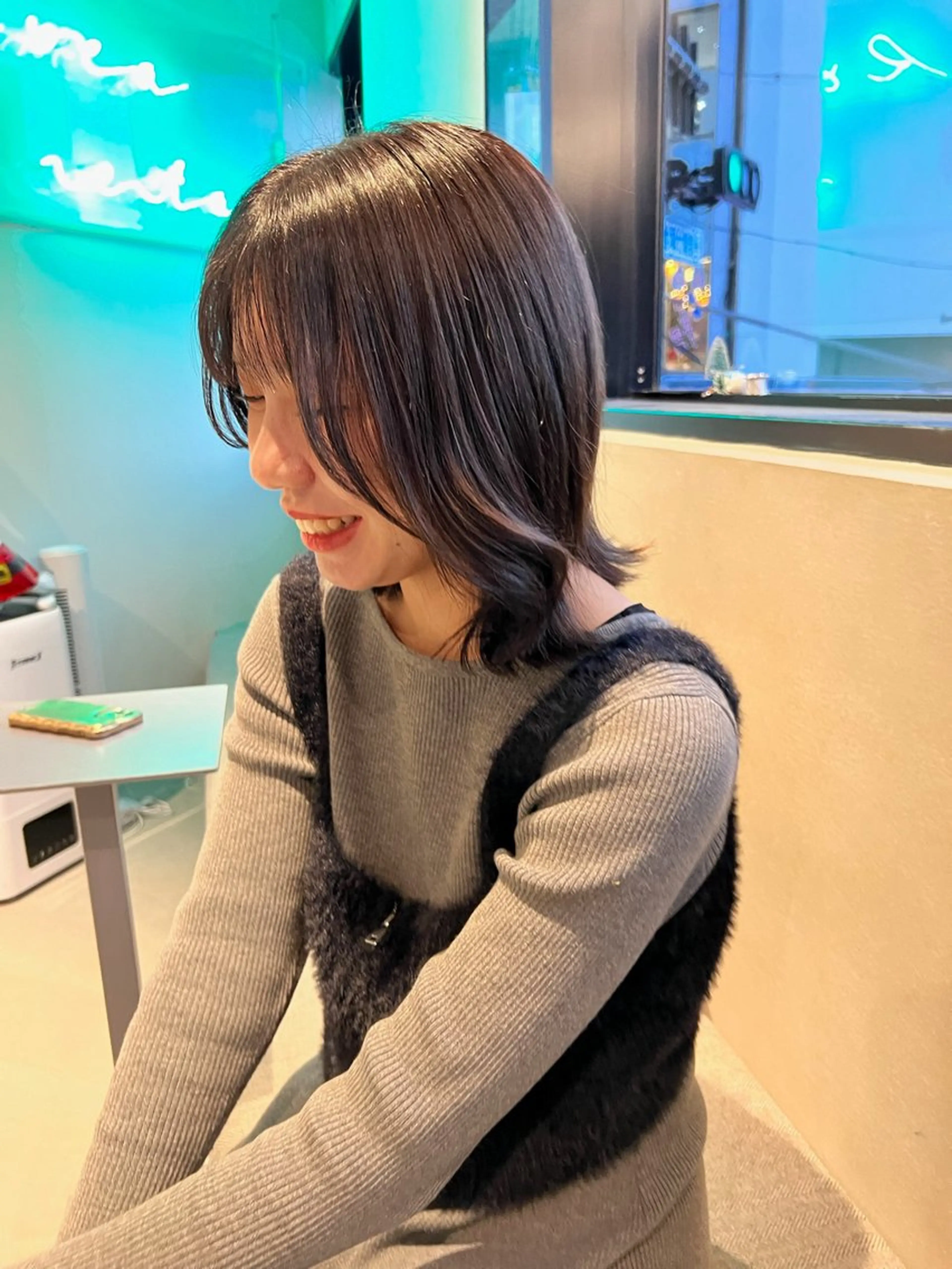 ミディアム カラー カット ヘアカラー トリートメント 🌐👽フクイ キララ🌎💎のヘアスタイル