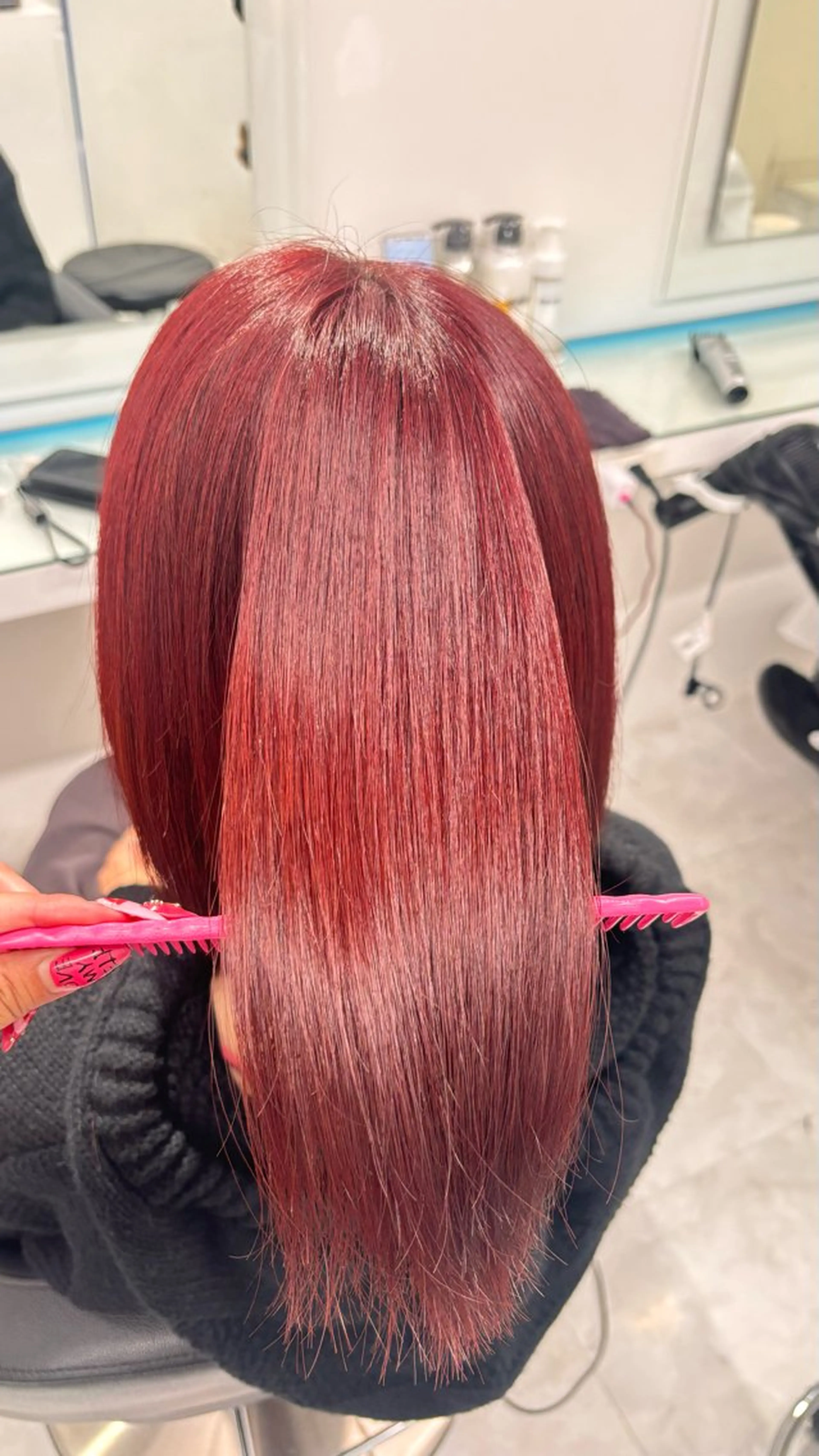 💘期間限定！💘暖色ワンカラー➕オリジナルトリートメント.炭酸泉Spa付き🍒✨の写真