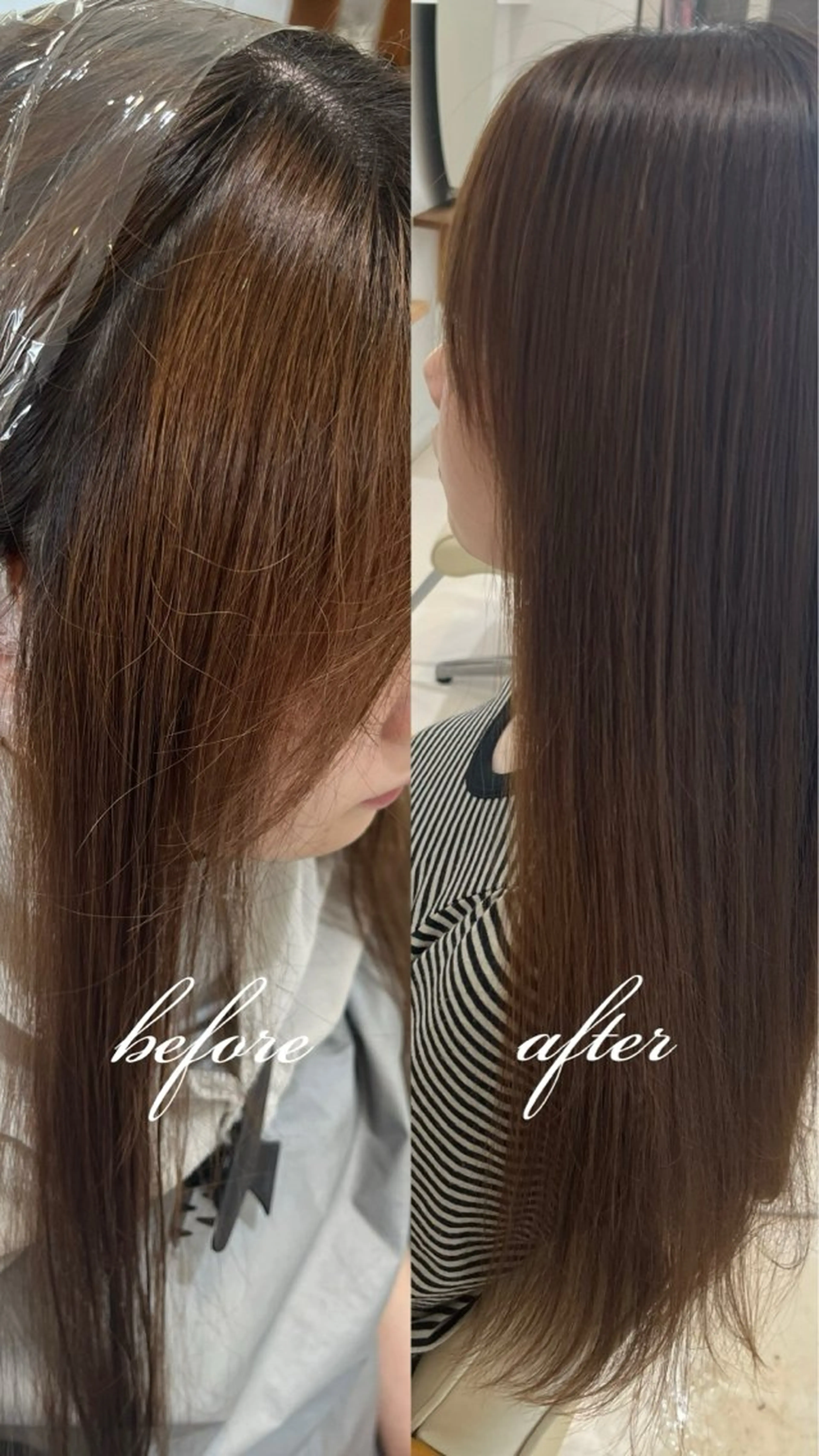 ロング 縮毛矯正 トリートメント 野村 なりあのヘアスタイル