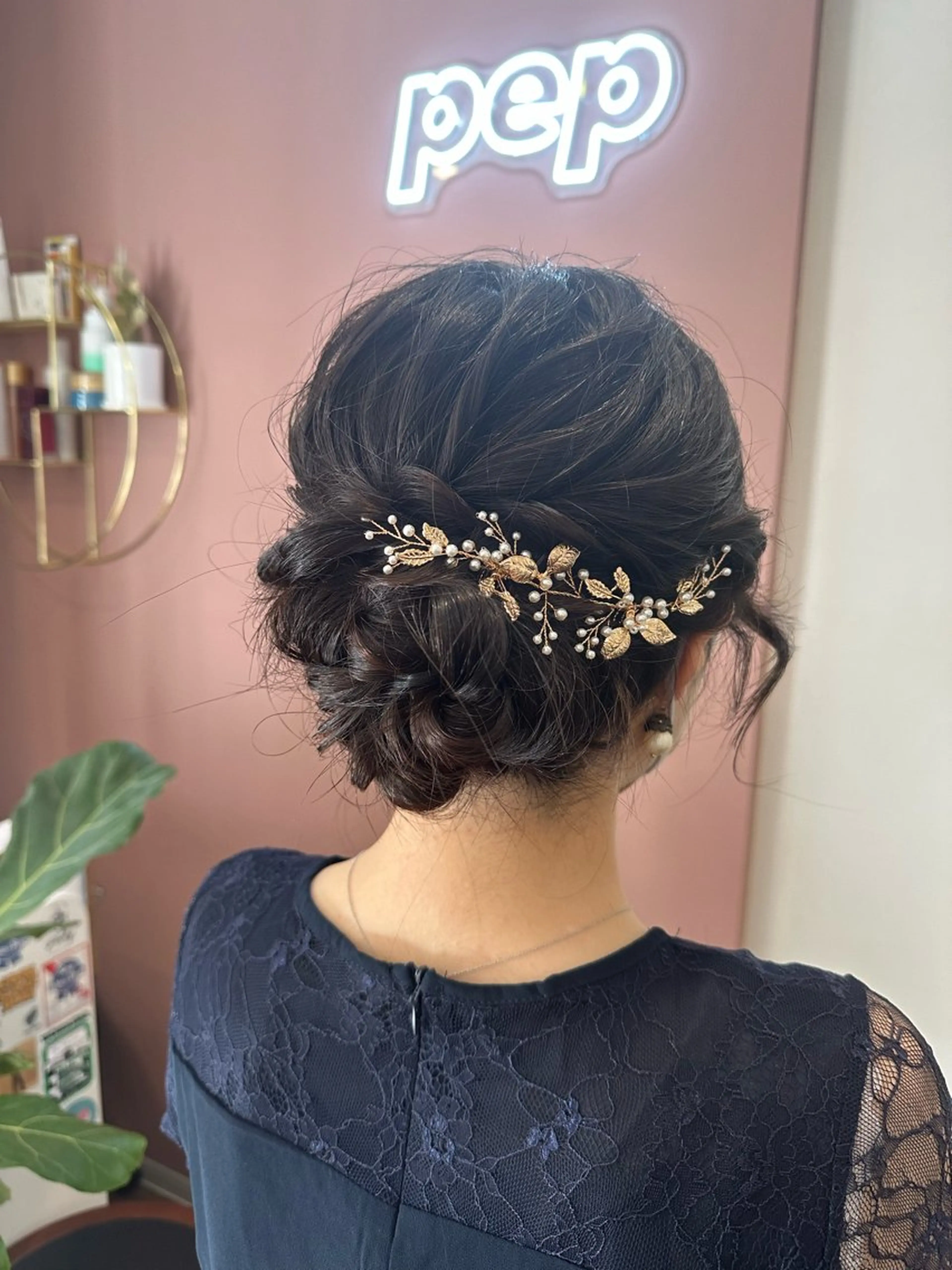 セミロング ヘアアレンジ ヘアセット pep所属・pep natsumiのヘアスタイル