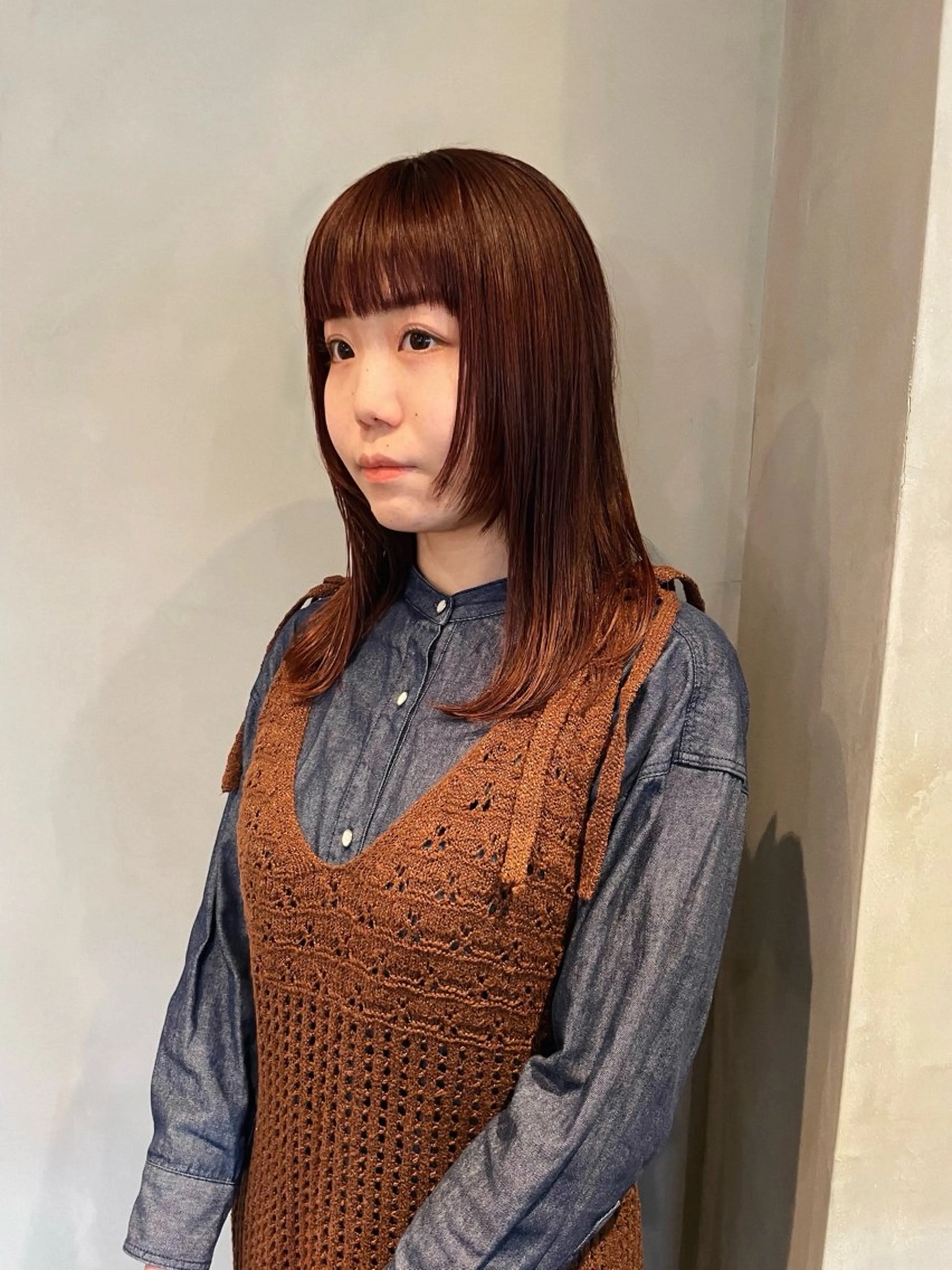 ミディアム カット ヘアカラー 小野 龍樹のヘアスタイル