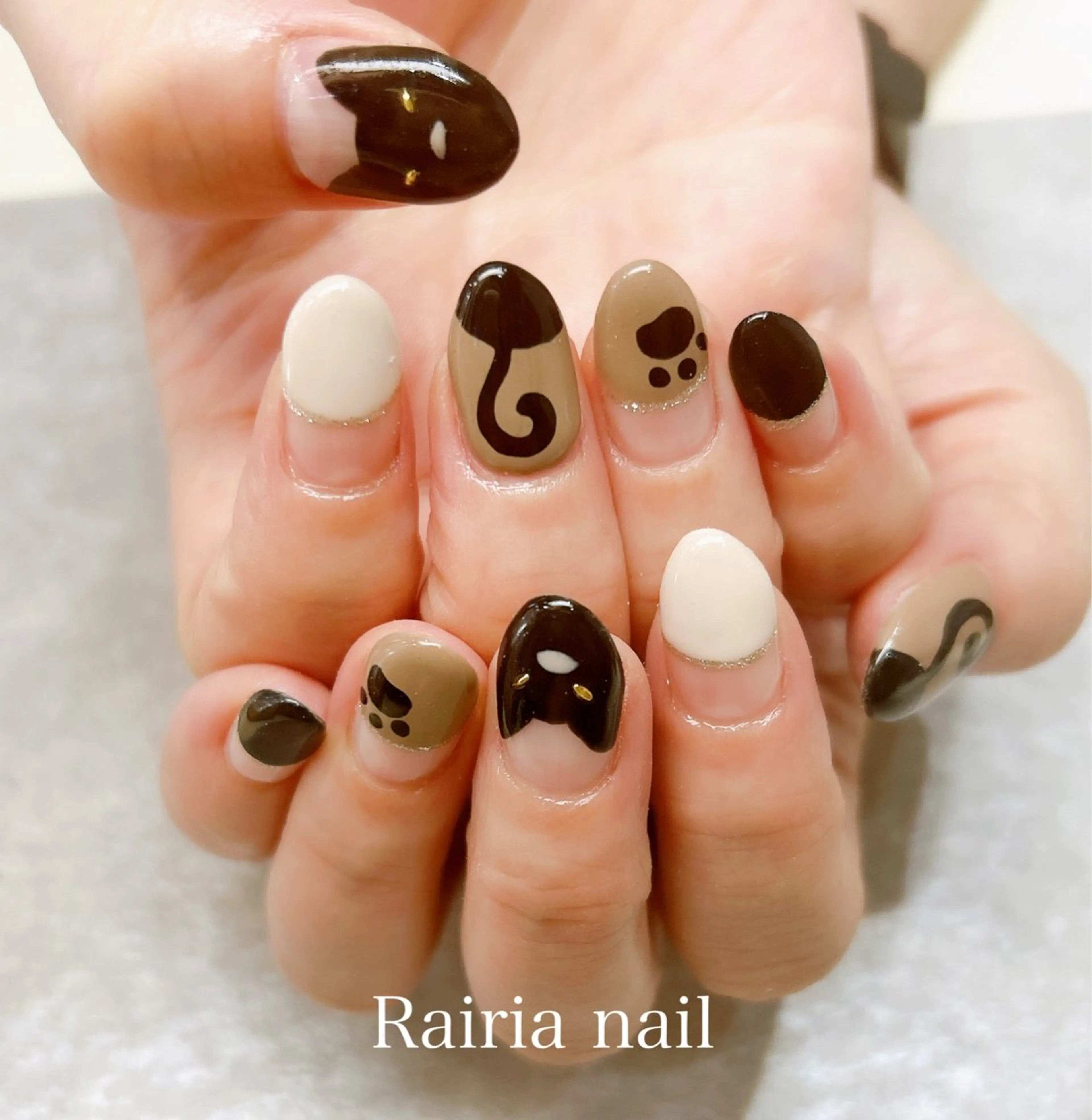 ネイル アートネイル ジェルネイル 持ち込み ニュアンスネイル パラジェル Rairia nail本八幡店のネイルデザイン