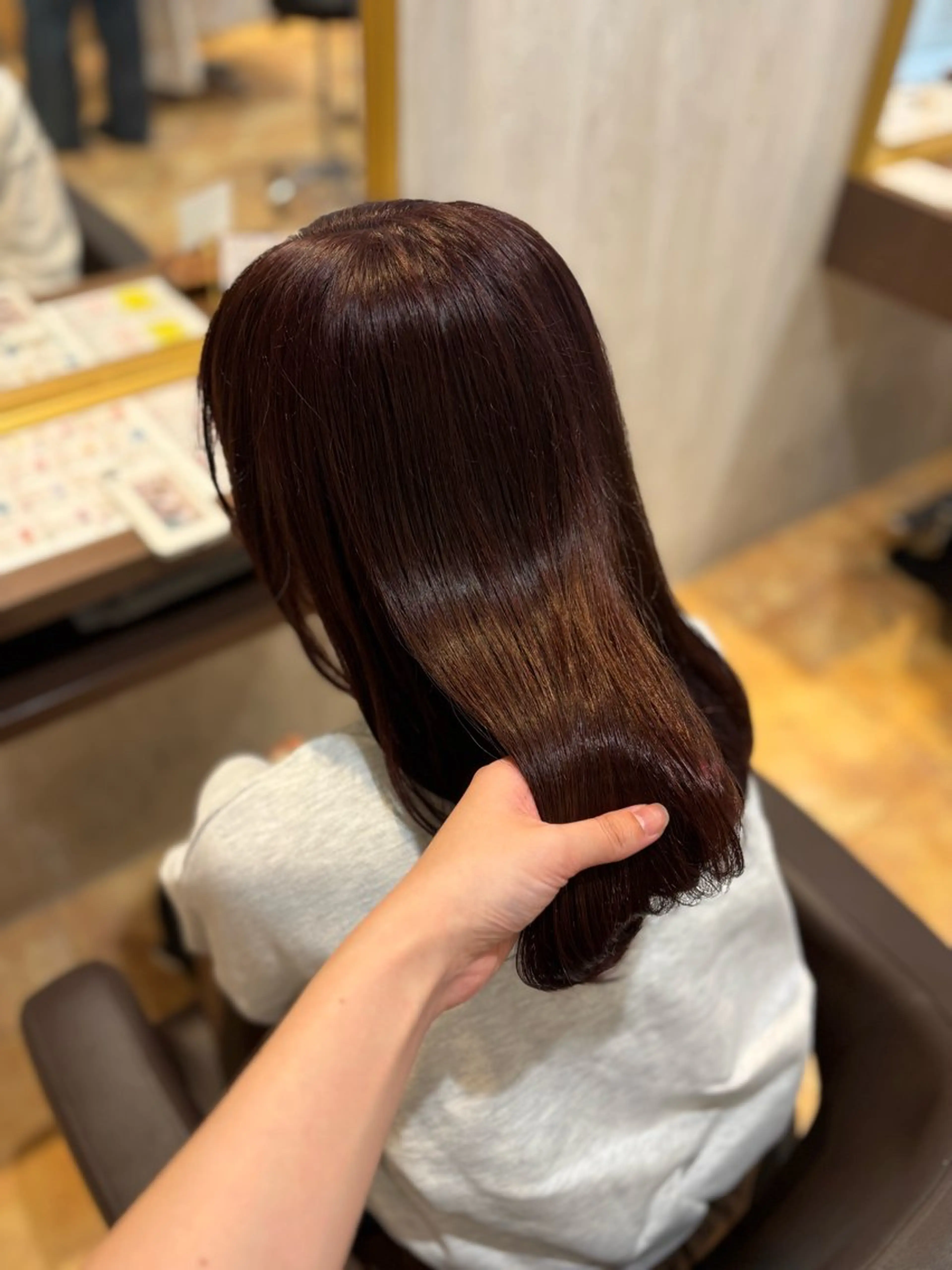 セミロング カラー ヘアカラー トリートメント yui🥀/ボブ /暖色/レディースのヘアスタイル