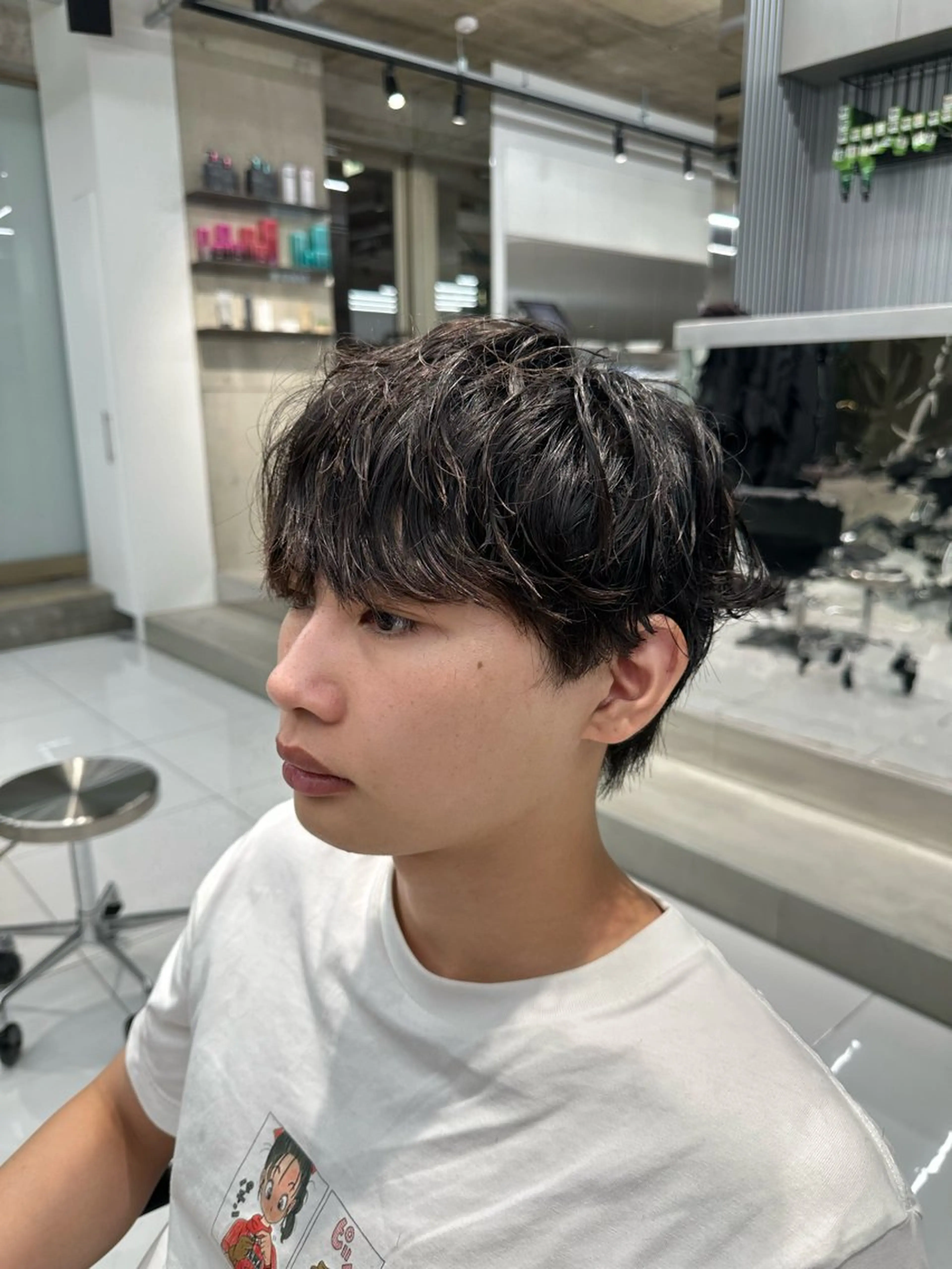 ショート パーマ ヘアアレンジ メンズ メンズパーマ fifth大分所属・fifth 安藤海哉のヘアスタイル