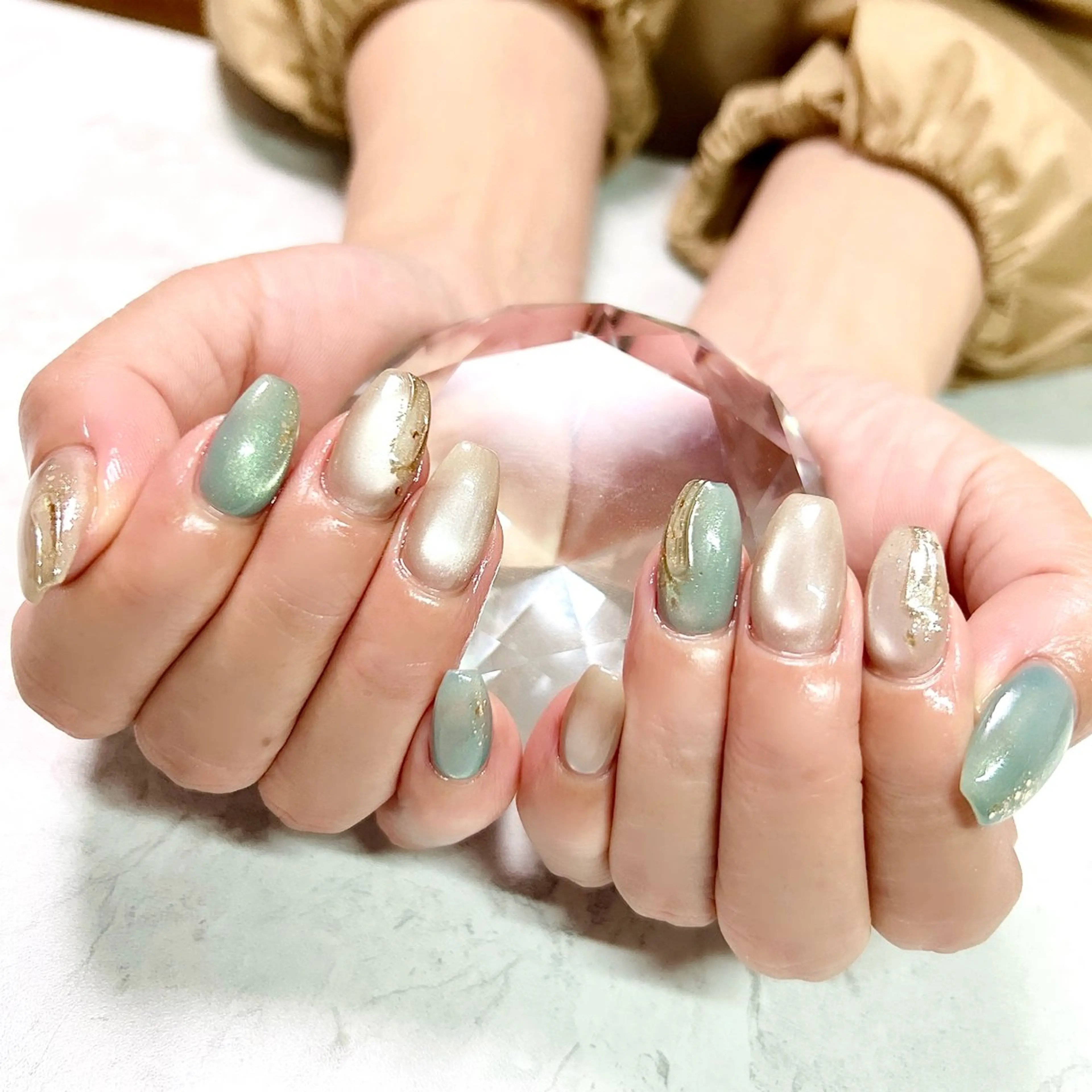 ネイル マグネットネイル シンプルネイル private salon Reiのネイルデザイン