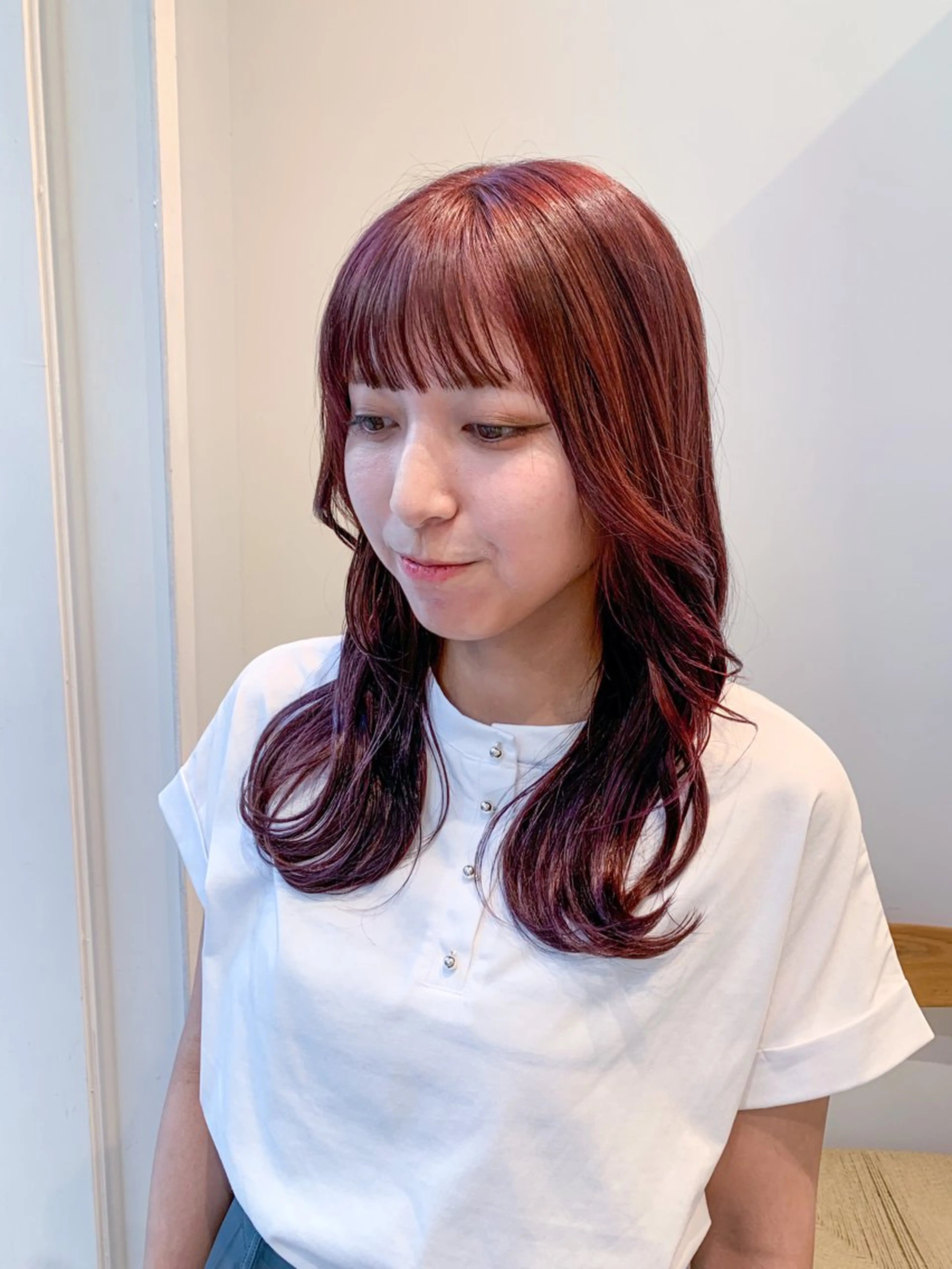 セミロング カラー ヘアアレンジ ブリーチ カット ヘアカラー トリートメント yuka .のヘアスタイル