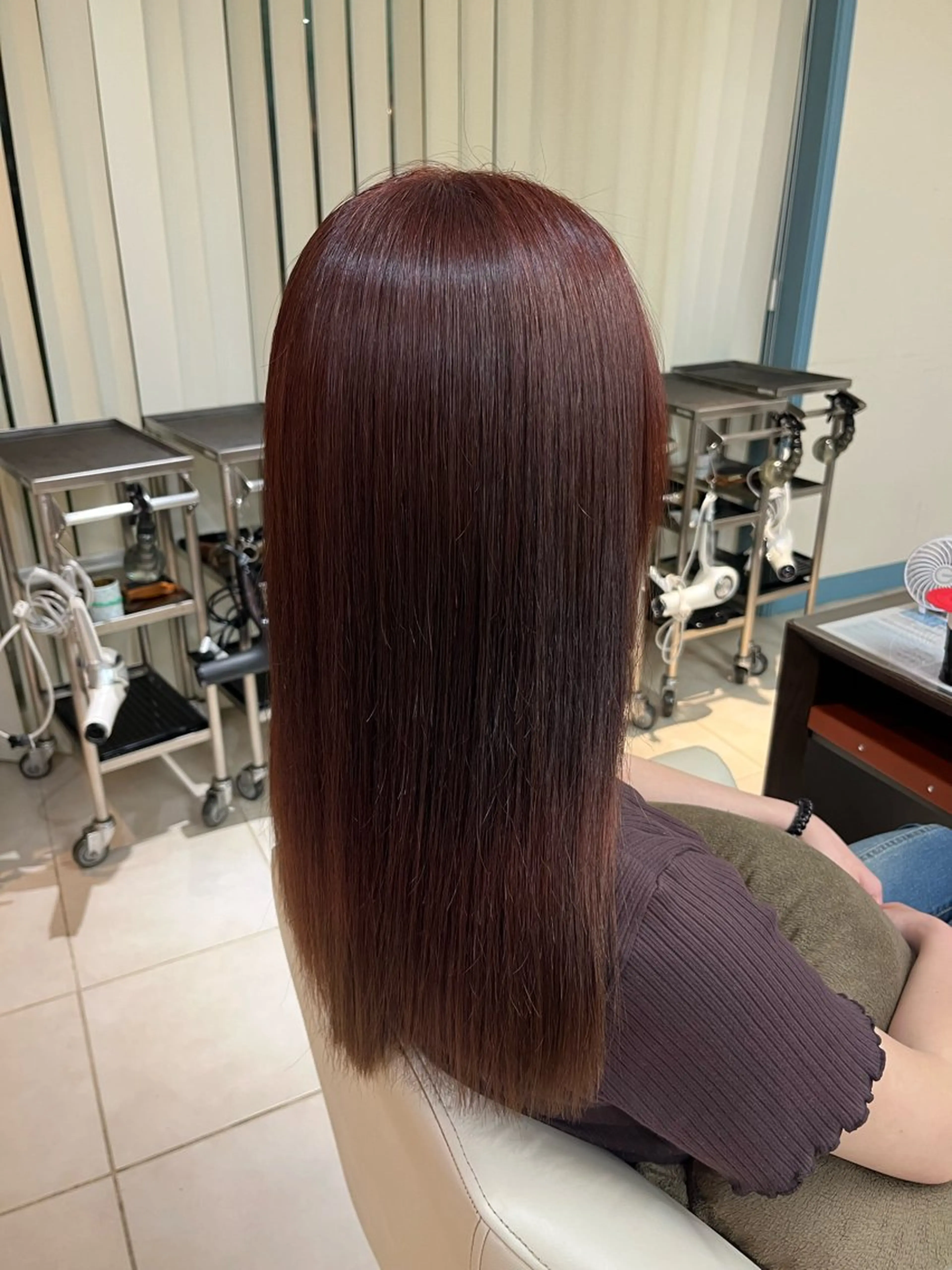 ロング カラー ブリーチ ダブルカラー ブリーチなしカラー ピンクカラー レッドカラー ヘアカラー こじま りおのヘアスタイル