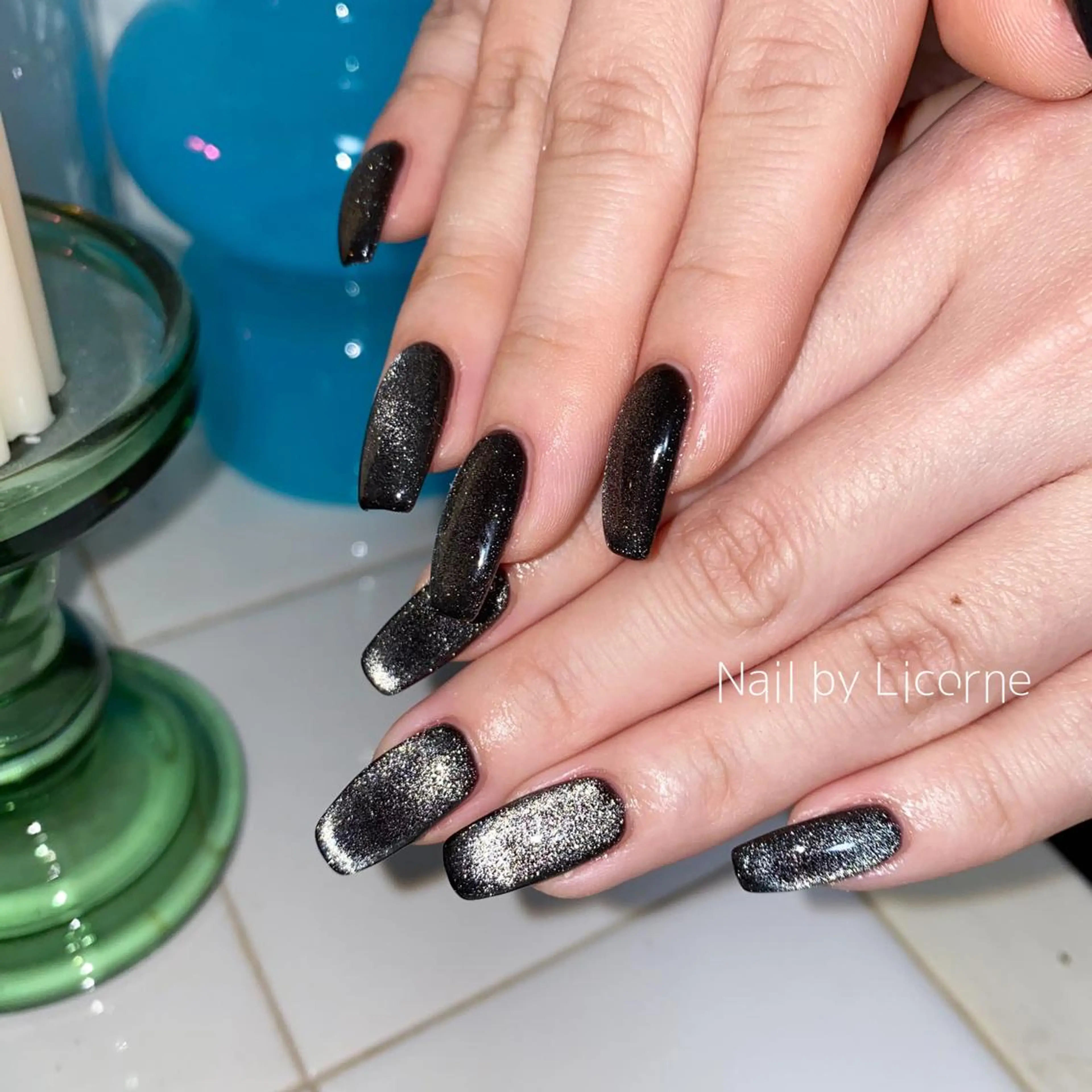 ネイル アートネイル オーロラネイル フレンチネイル 氷ネイル・うるうるネイル マグネットネイル ハンドネイル Nail by Licorneのネイルデザイン