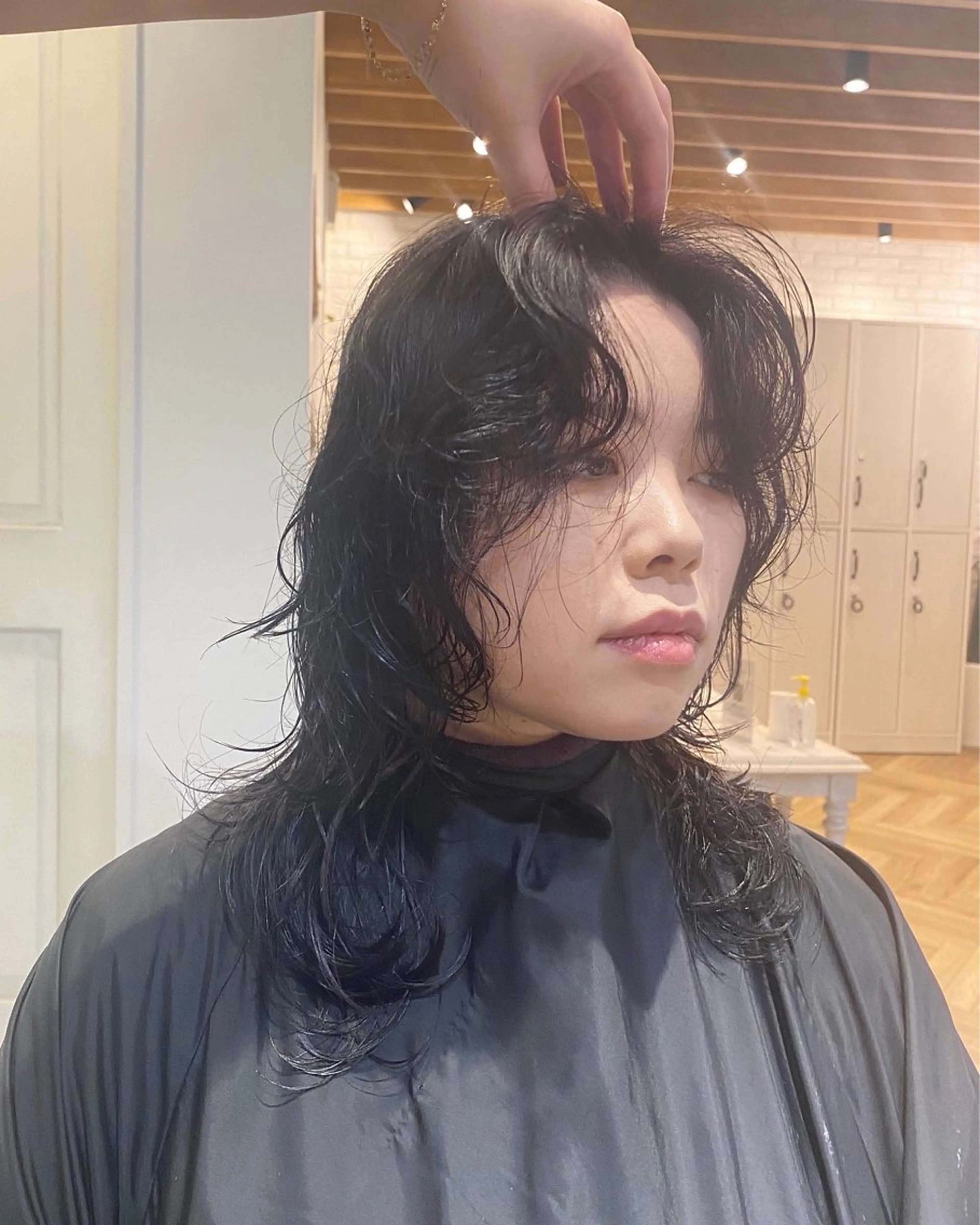 ミディアム パーマ カット パーマ トリートメント パーマ美容師 hanaのヘアスタイル