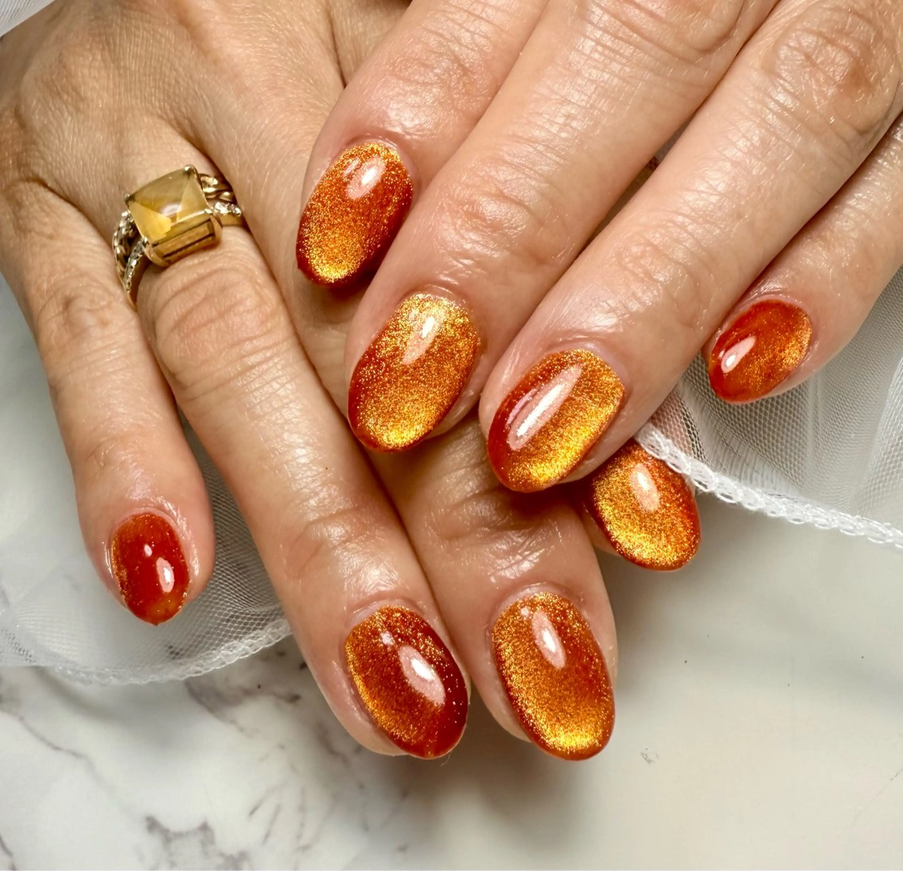 ネイル アートネイル フレンチネイル ガラスフレンチ 氷ネイル・うるうるネイル キラキラネイル M.N_ nailのネイルデザイン