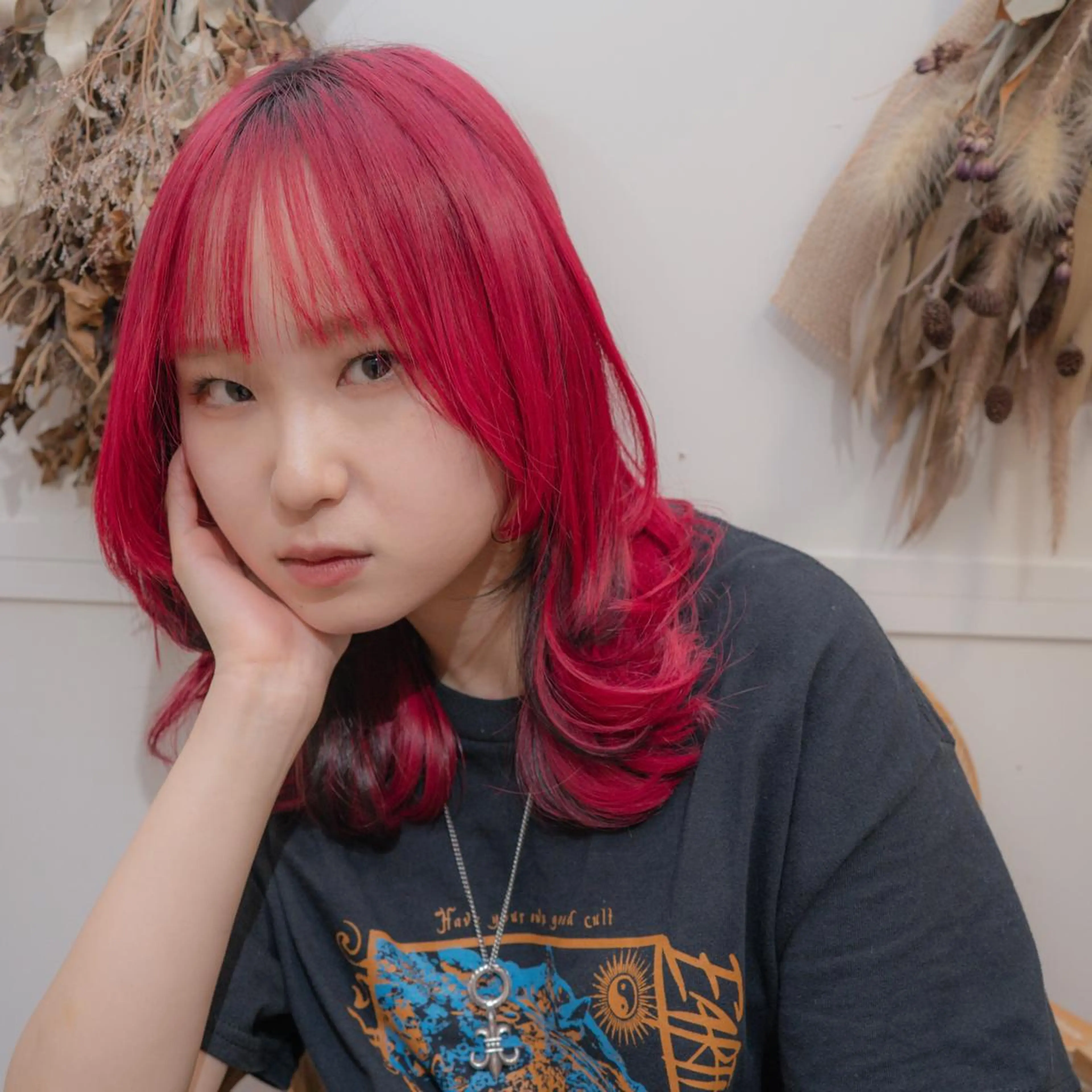 ミディアム カラー ブリーチ ダブルカラー インナーカラー 髪質改善 縮毛矯正 ヘアカラー トリートメント SALOWIN 神戸三宮店所属・【三宮/ブリーチ なしカラー】高田祐也のヘアスタイル