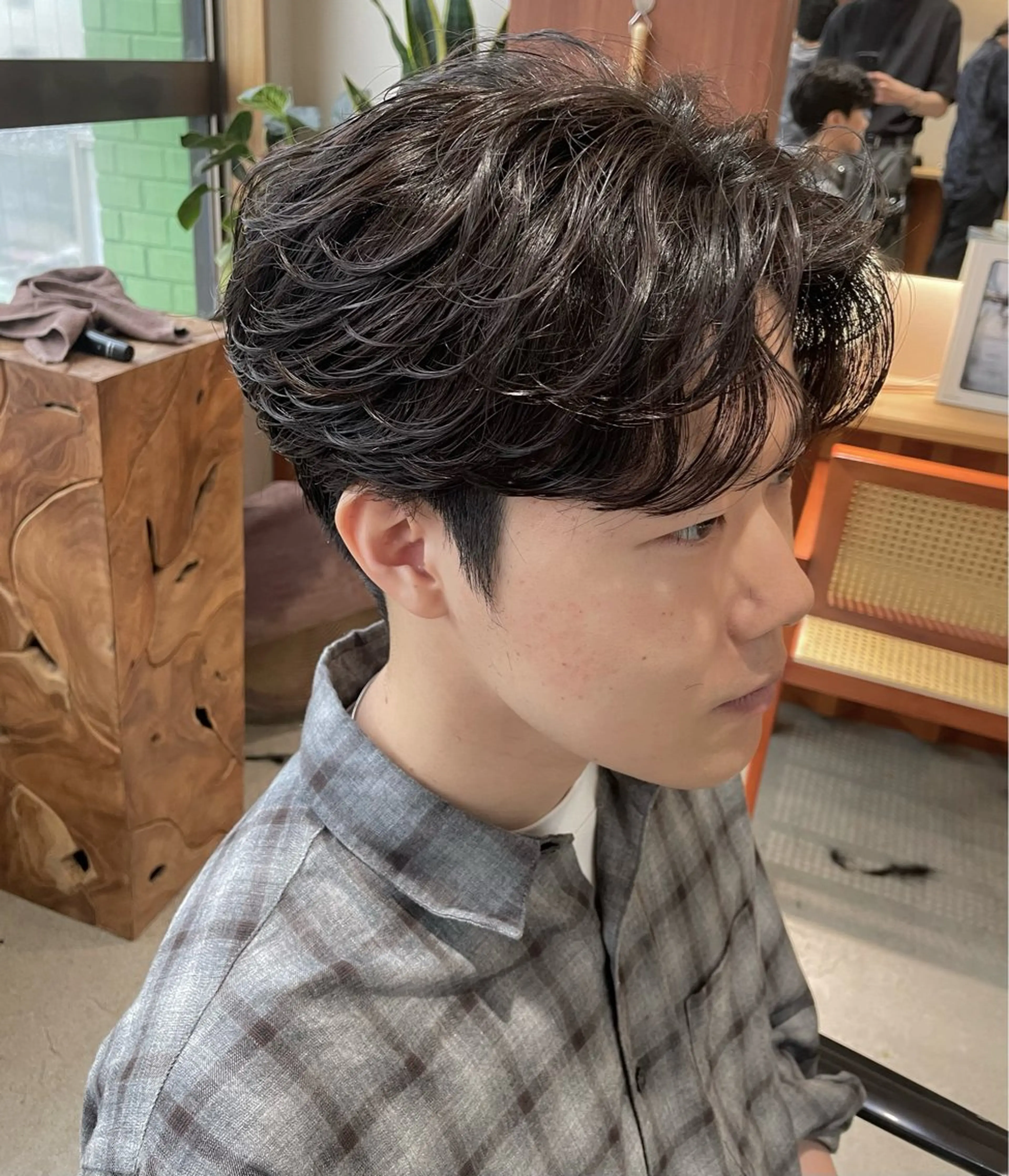 メンズカット＋フェザーパーマ＋トリートメントの写真