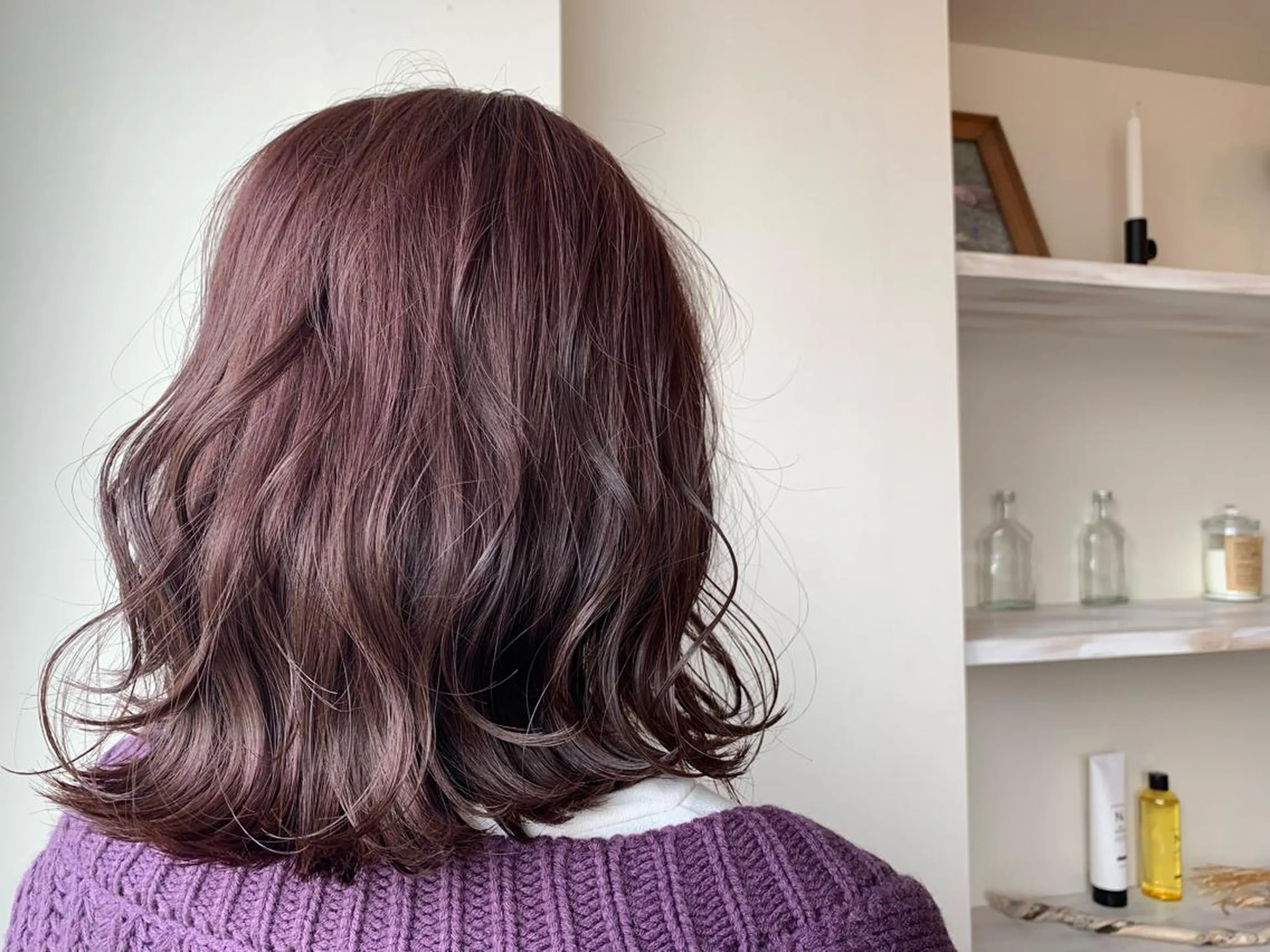 ミディアム カラー ボブウルフ／ボブ Satsuki【名駅のヘアスタイル