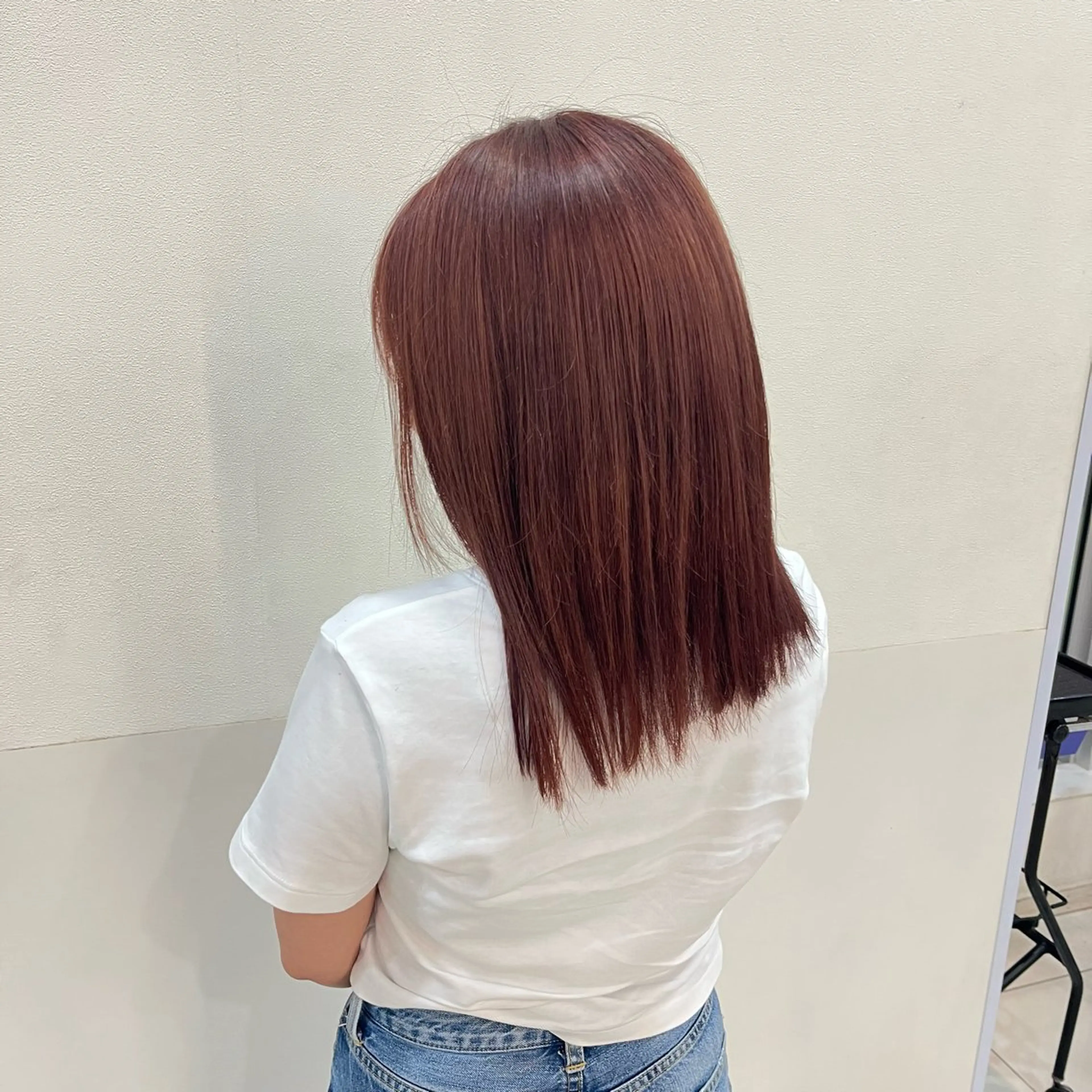 セミロング カラー ブラウンカラー ピンクカラー ピンクブラウン カット/暖色カラー/ rikako🌻のヘアスタイル