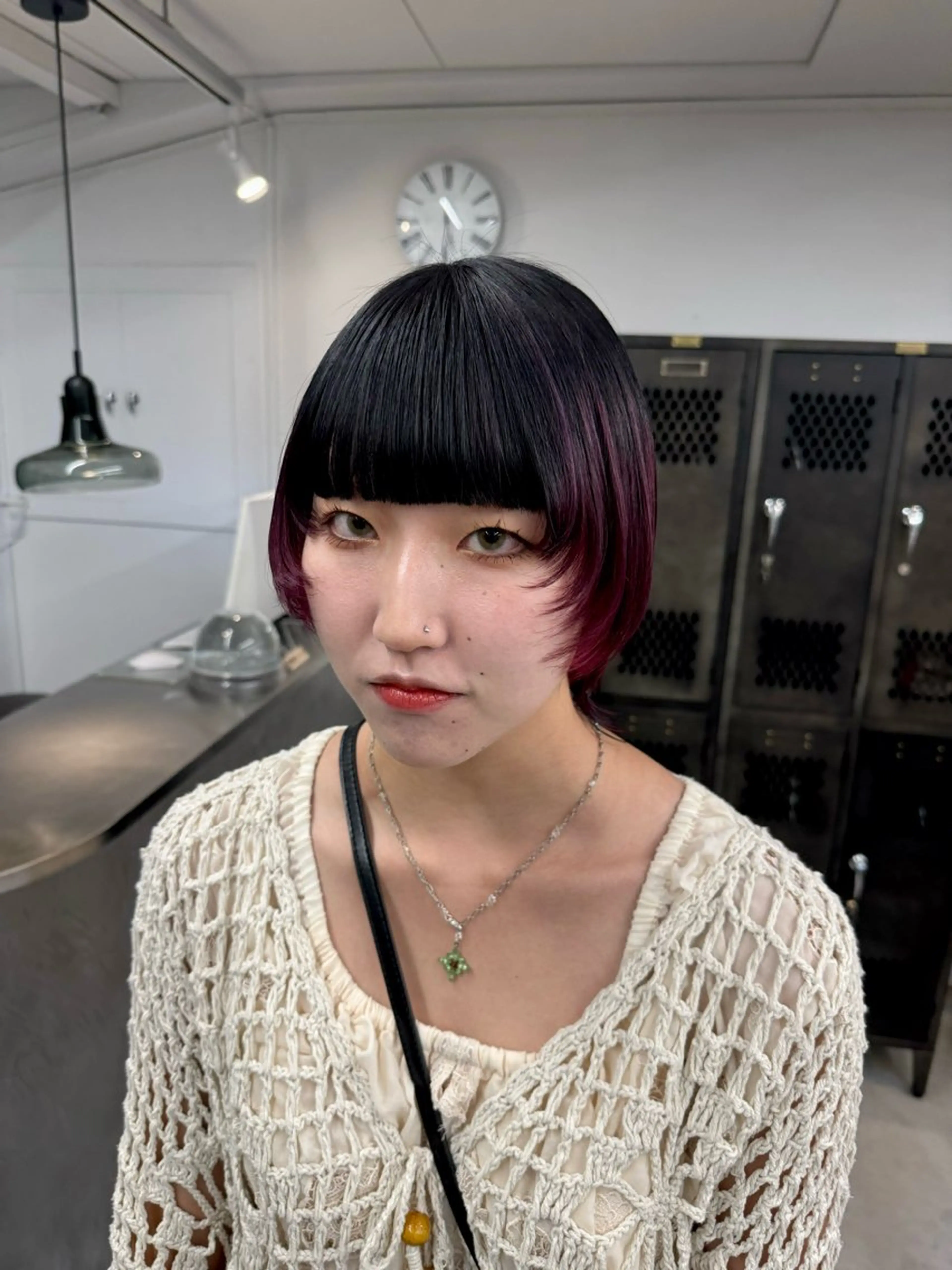 ショート カット ヘアカラー INORI|艶カラ ー|フェイスレイヤーのヘアスタイル