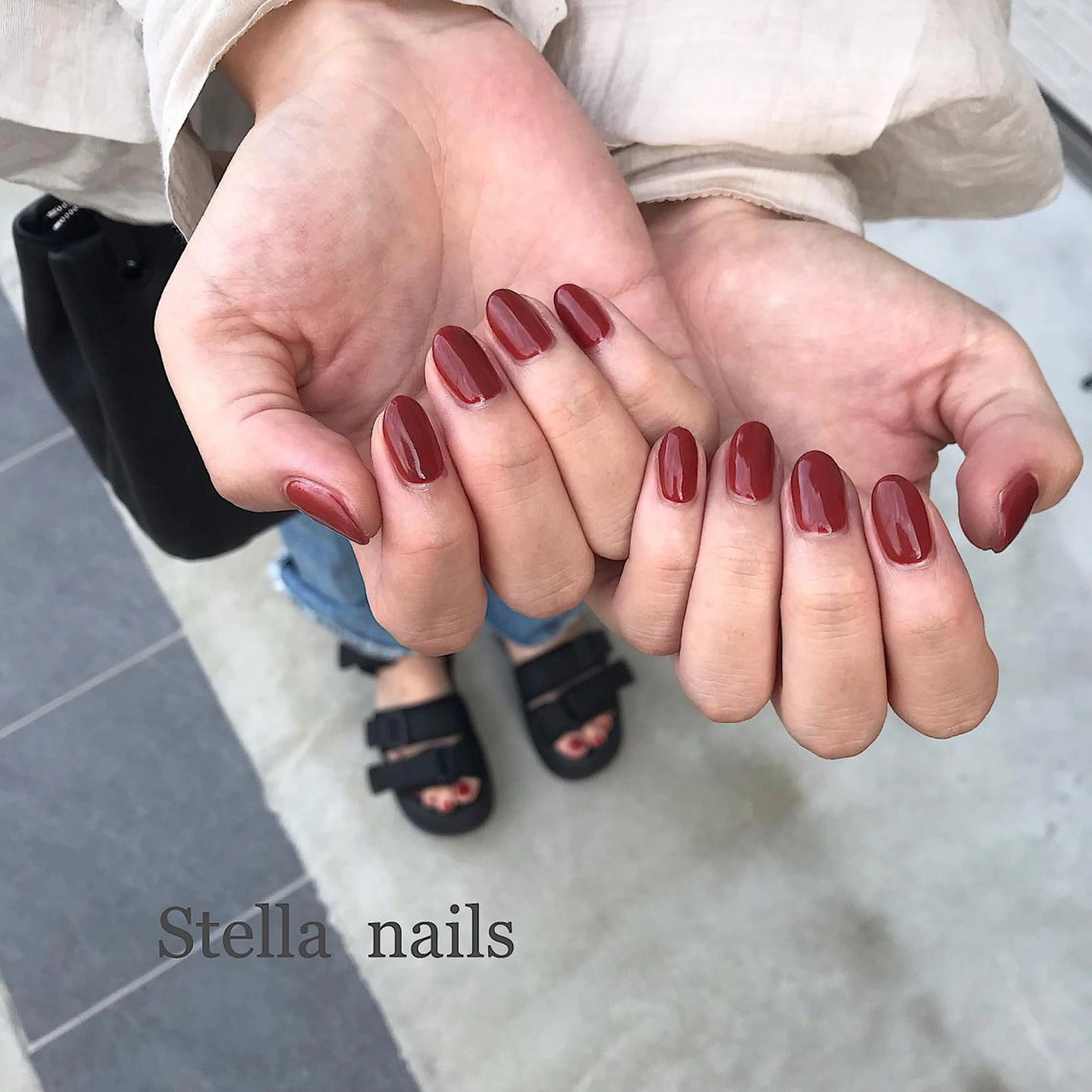 ネイル ワンカラーネイル Stella nailsのマツエク・マツパデザイン