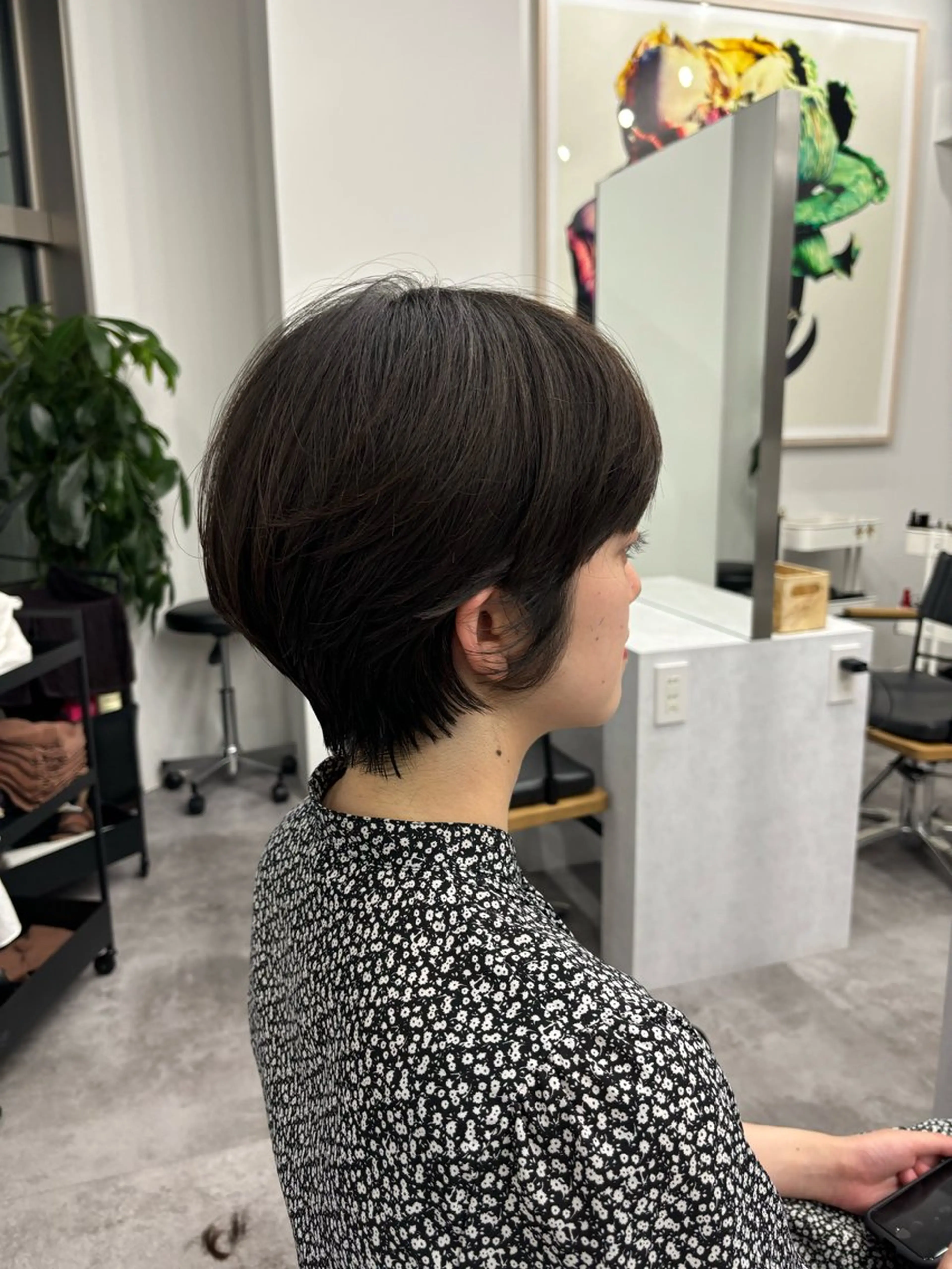 ショート カラー パーマ ヘアアレンジ マエダ アズミ🌱のヘアスタイル