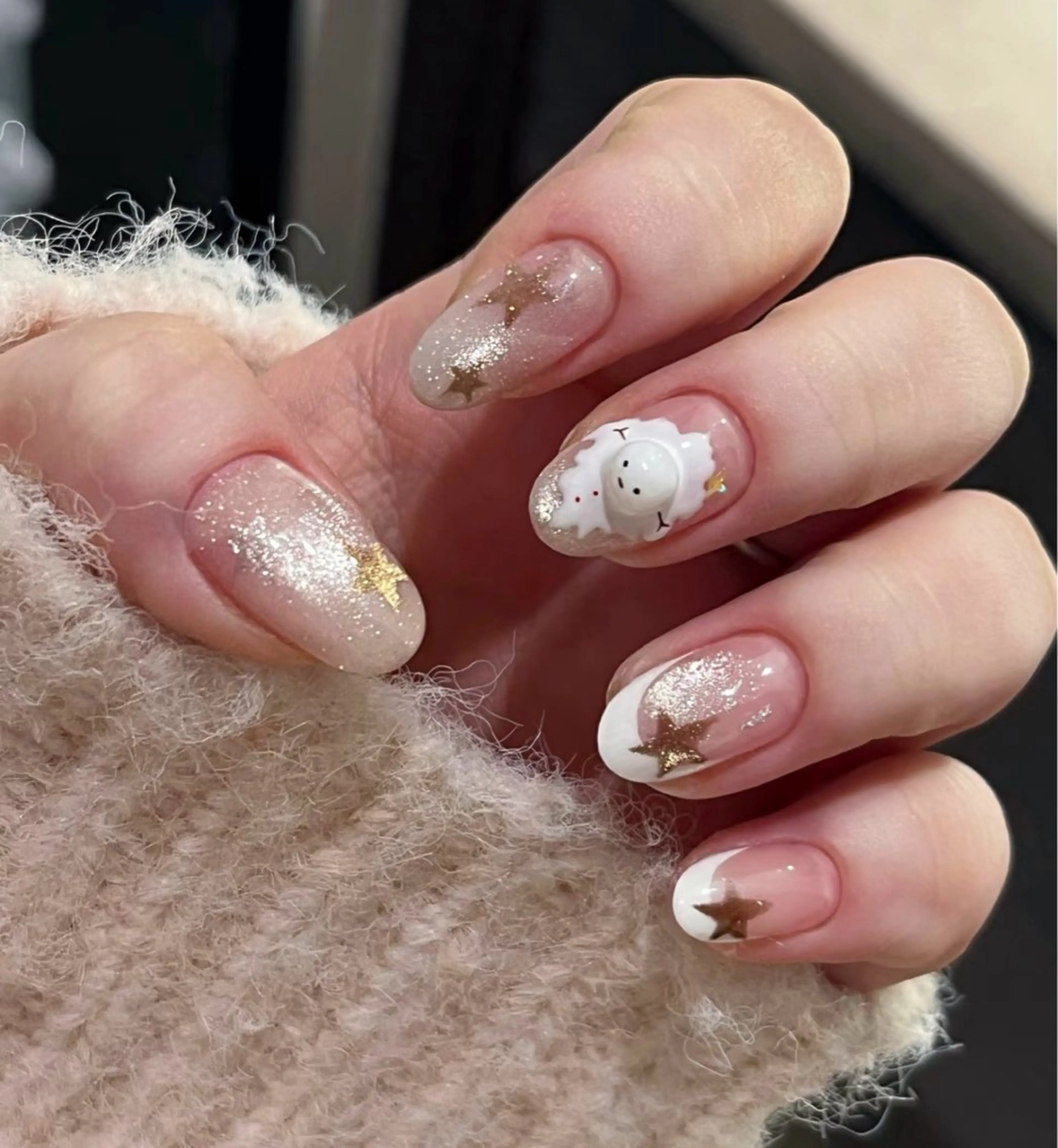 ネイル フットネイル フレンチネイル グラデーション ハート 氷ネイル・うるうるネイル ハンドネイル Lynn_ Nailのネイルデザイン