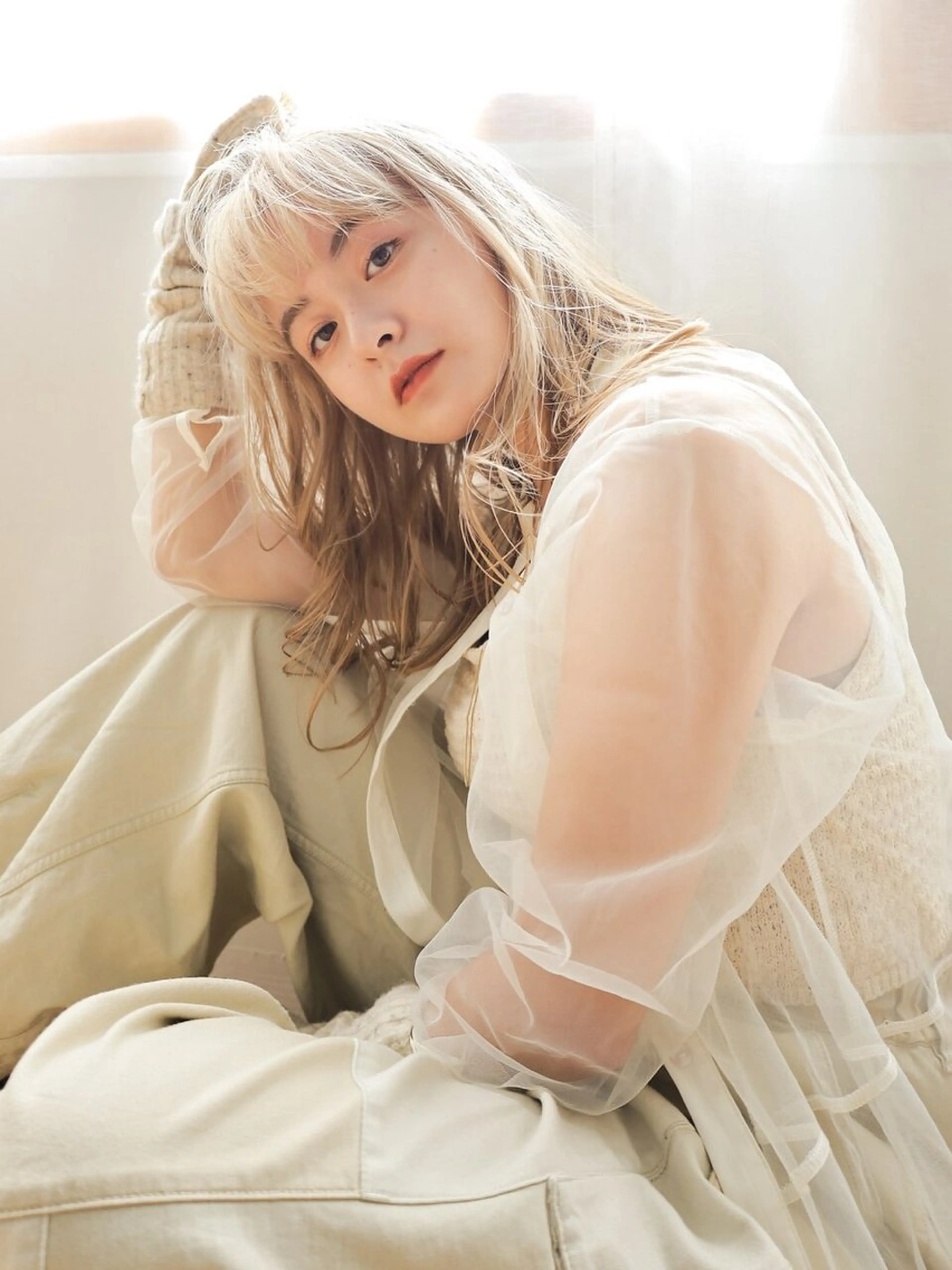 セミロング カラー 大野 優希のヘアスタイル
