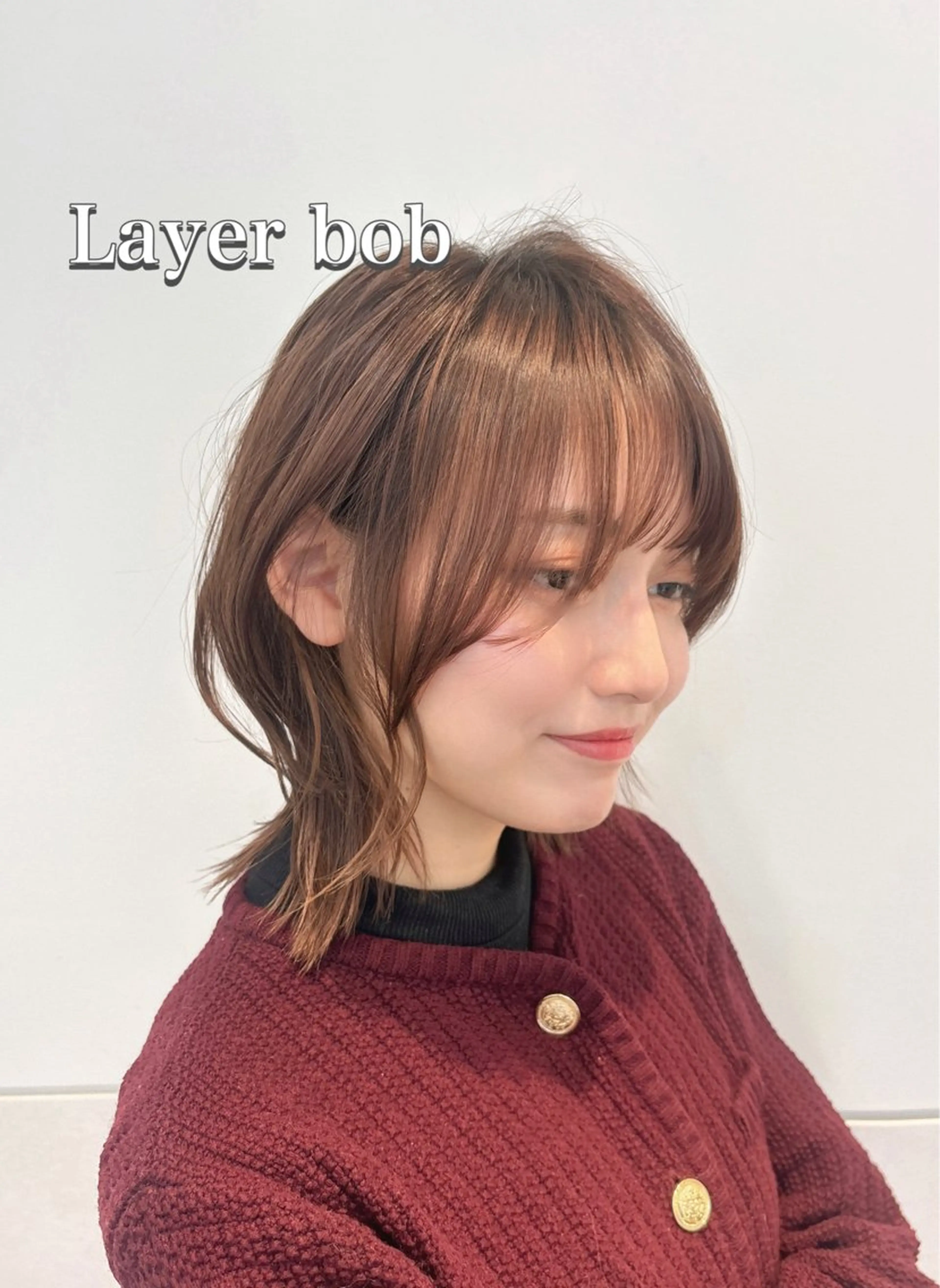 ミディアム カラー パーマ ボブレイヤー ベージュカラー ボブ くびれヘア レイヤーカット カット ヘアカラー 縮毛矯正 トリートメント 🍀最上級の美髪👑 髪質改善🍀英司のヘアスタイル